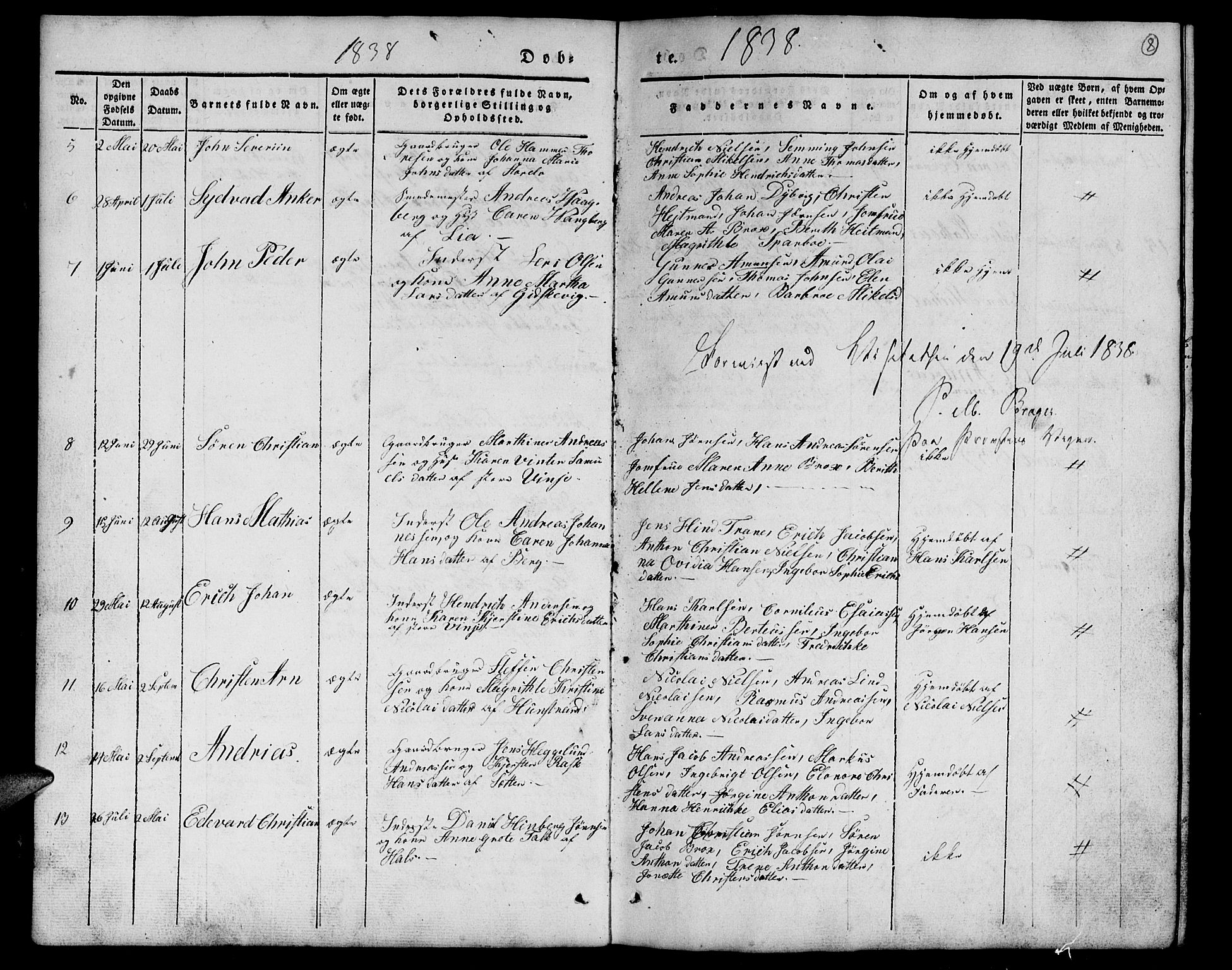 Tranøy sokneprestkontor, SATØ/S-1313/I/Ia/Iab/L0010klokker: Parish register (copy) no. 10, 1835-1844, p. 8