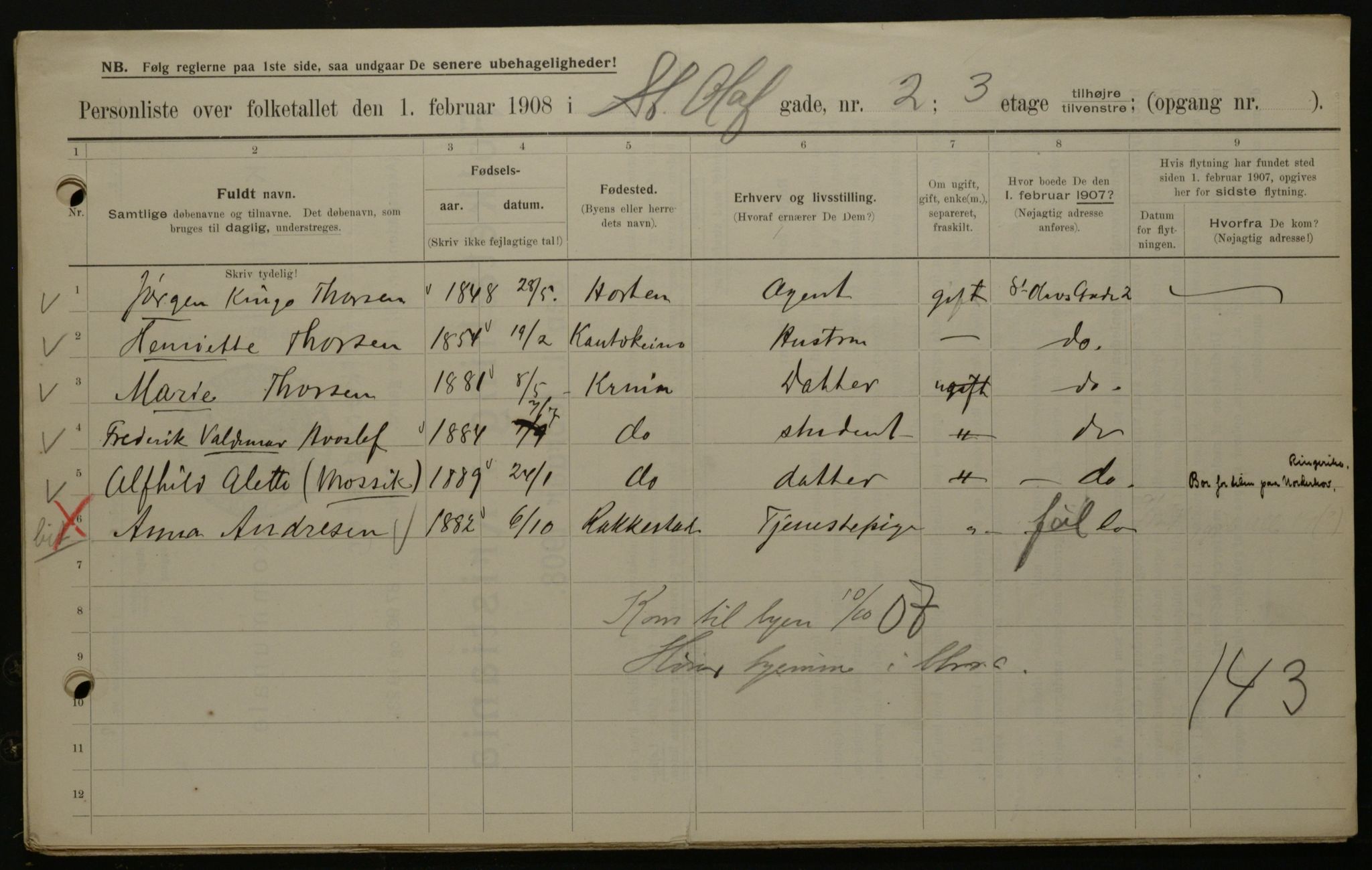 OBA, Municipal Census 1908 for Kristiania, 1908, p. 79270