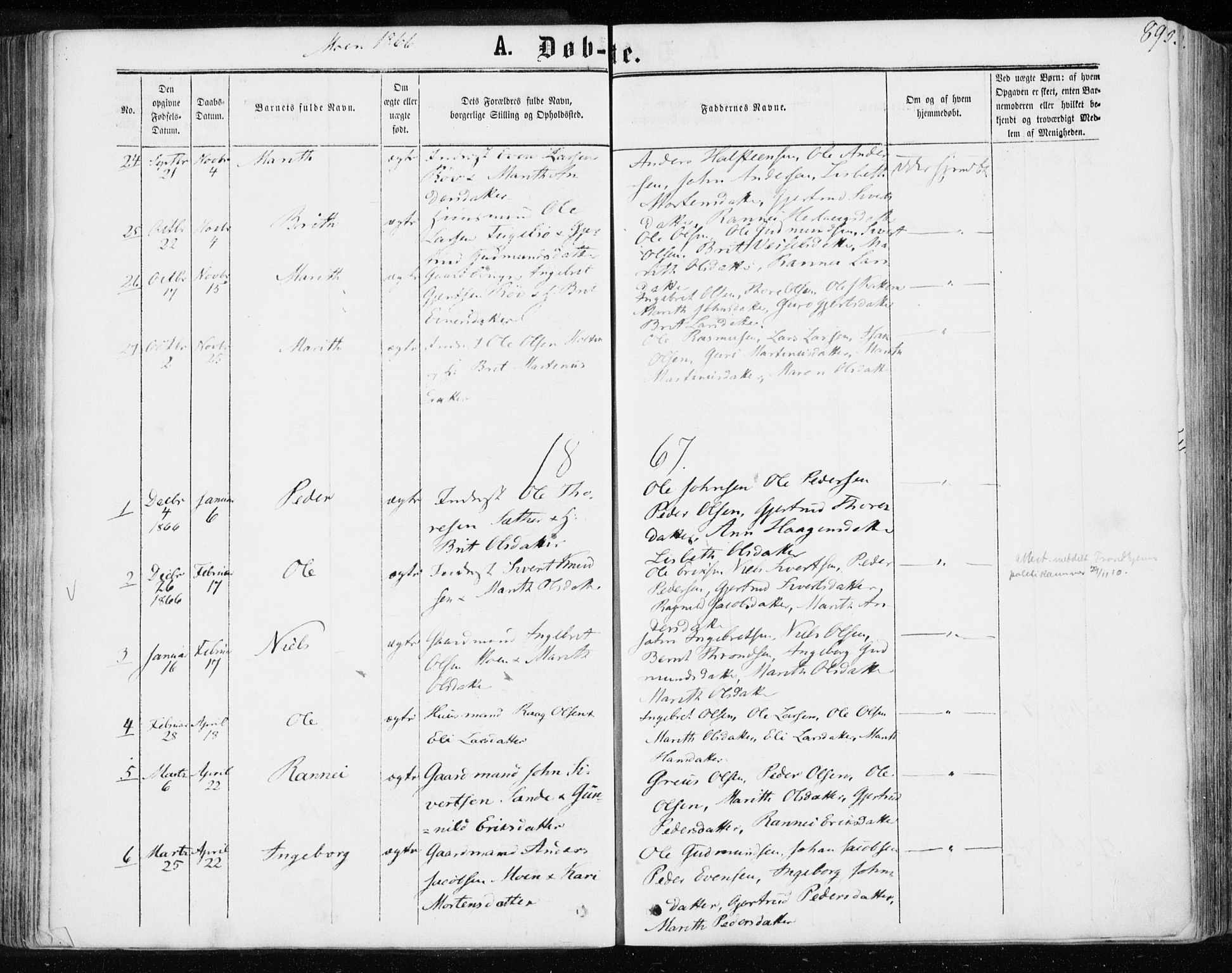 Ministerialprotokoller, klokkerbøker og fødselsregistre - Møre og Romsdal, SAT/A-1454/595/L1045: Parish register (official) no. 595A07, 1863-1873, p. 89