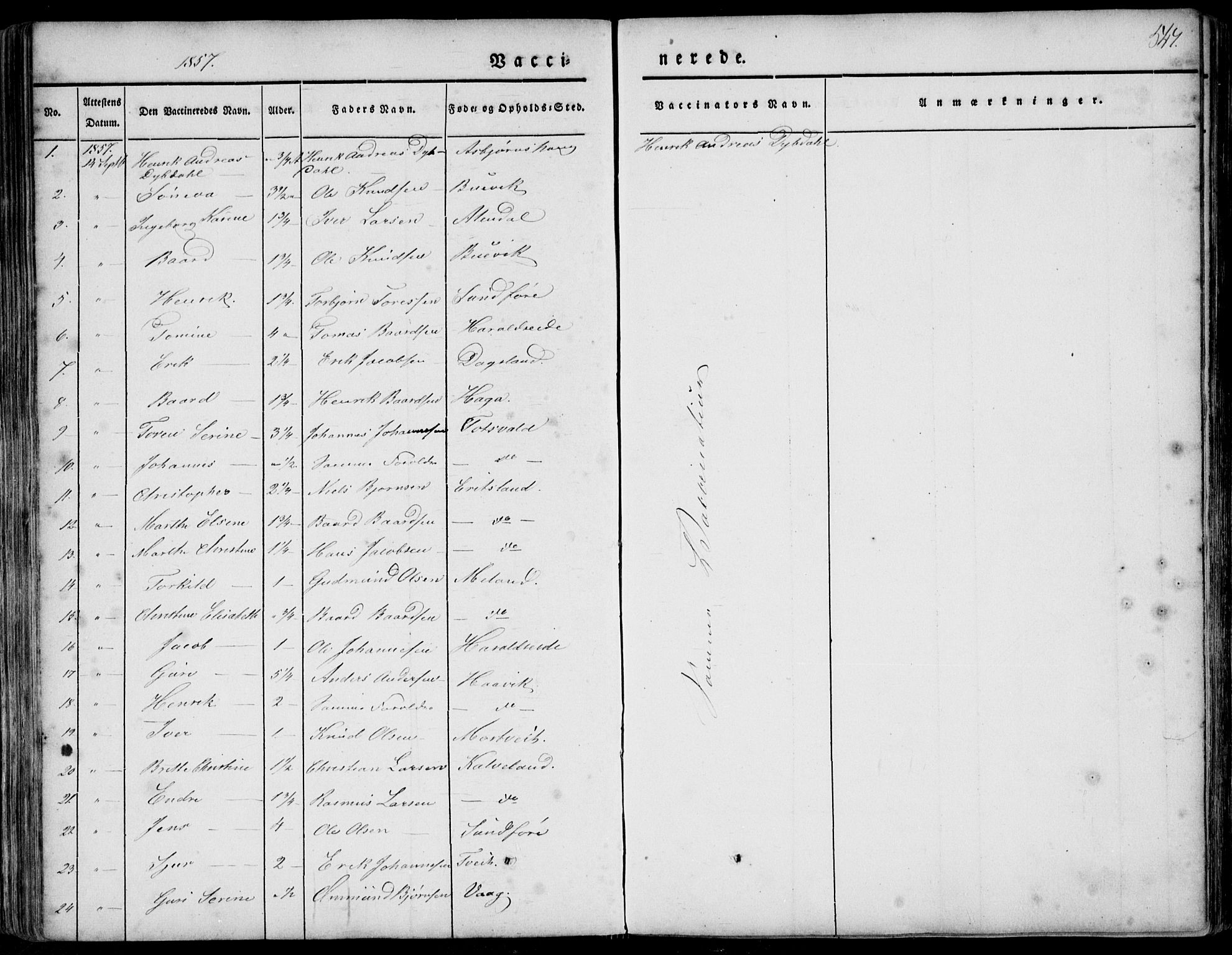 Skjold sokneprestkontor, AV/SAST-A-101847/H/Ha/Haa/L0006: Parish register (official) no. A 6.2, 1835-1858, p. 547