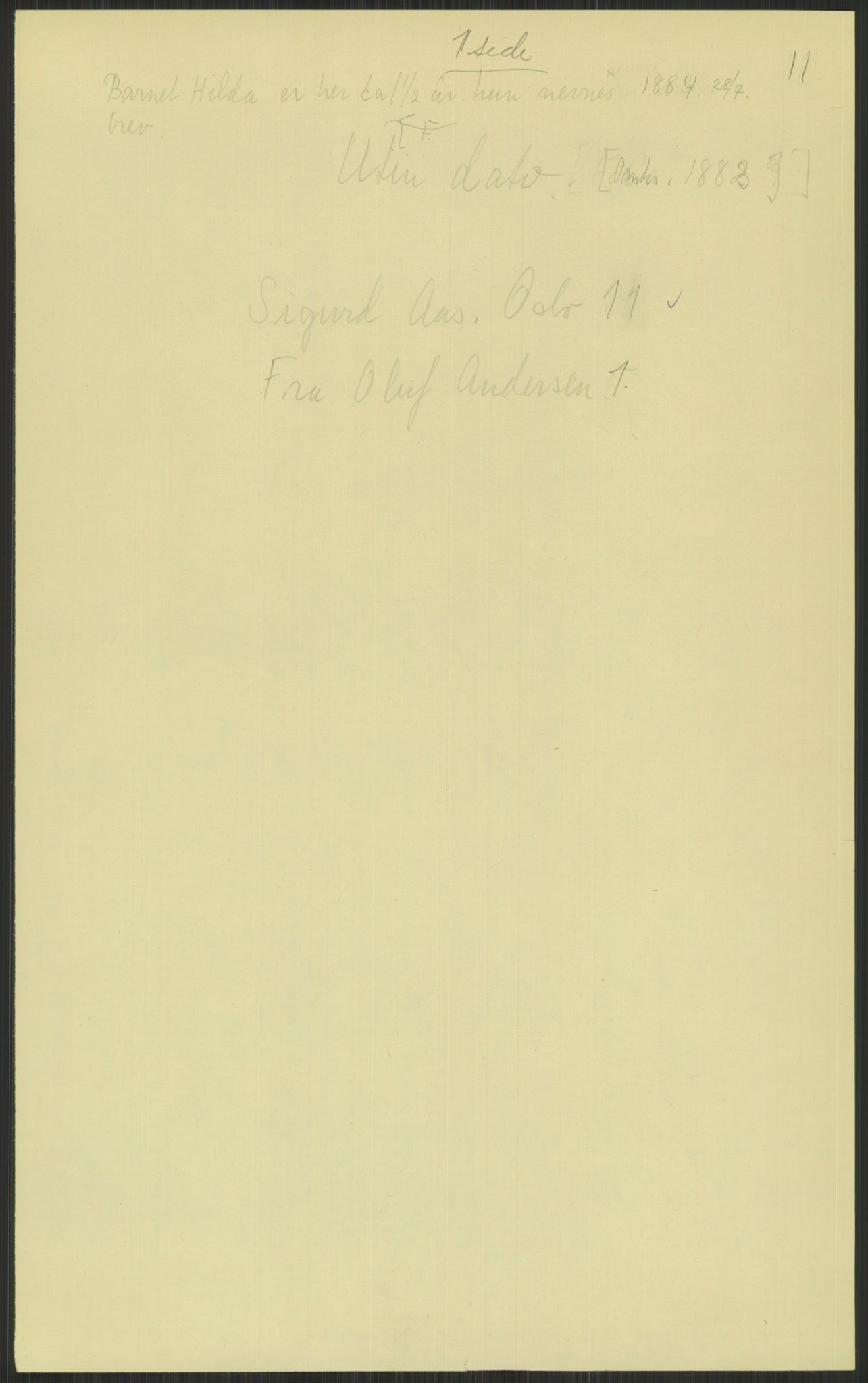 Samlinger til kildeutgivelse, Amerikabrevene, RA/EA-4057/F/L0034: Innlån fra Nord-Trøndelag, 1838-1914, p. 255