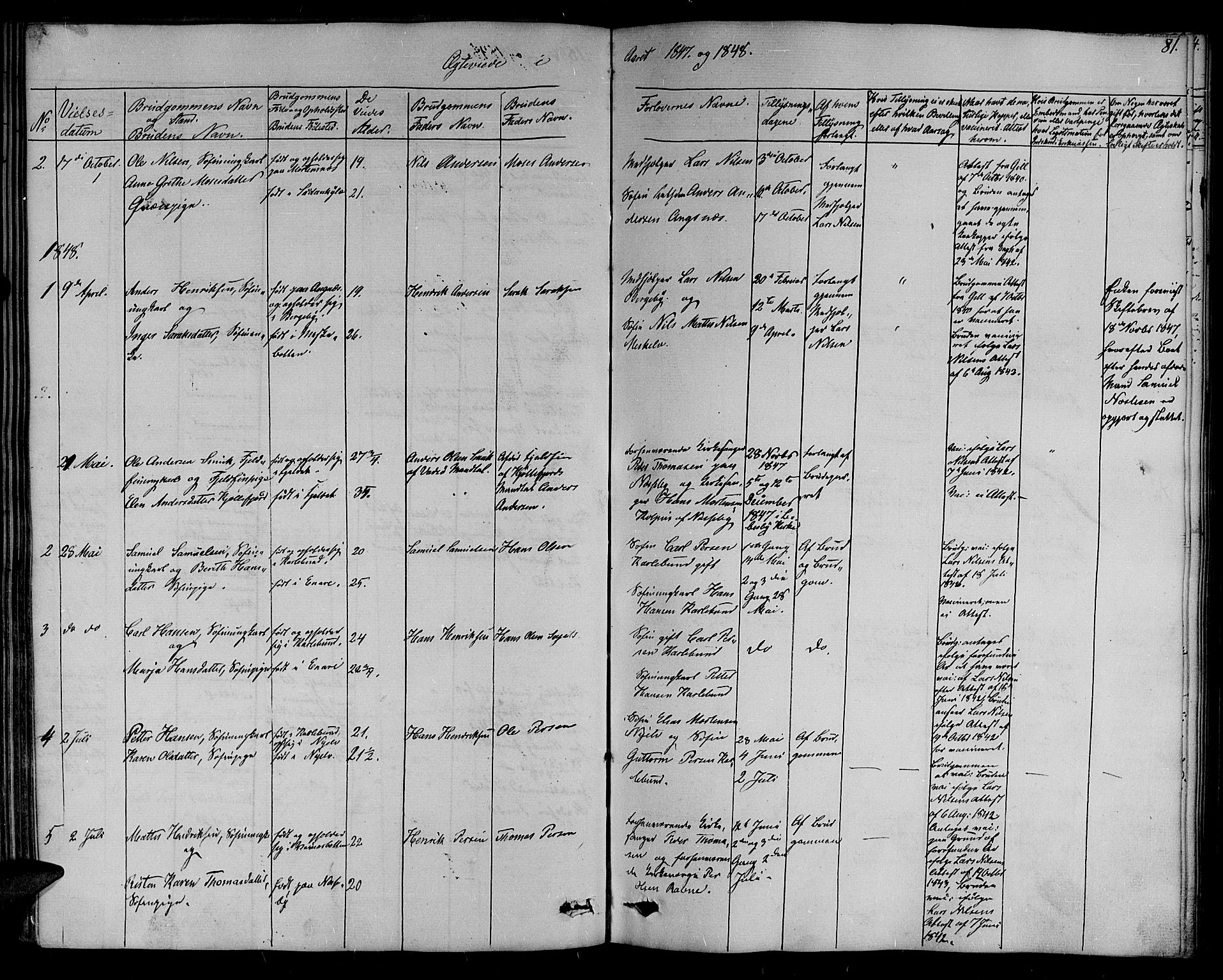 Nesseby sokneprestkontor, AV/SATØ-S-1330/H/Ha/L0001kirke: Parish register (official) no. 1, 1838-1855, p. 81