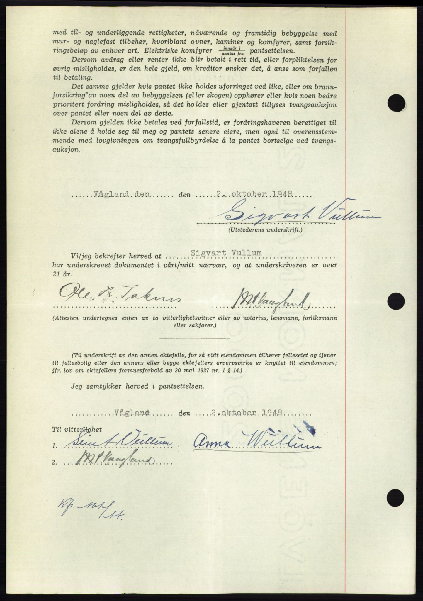 Nordmøre sorenskriveri, AV/SAT-A-4132/1/2/2Ca: Mortgage book no. B99, 1948-1948, Diary no: : 2988/1948