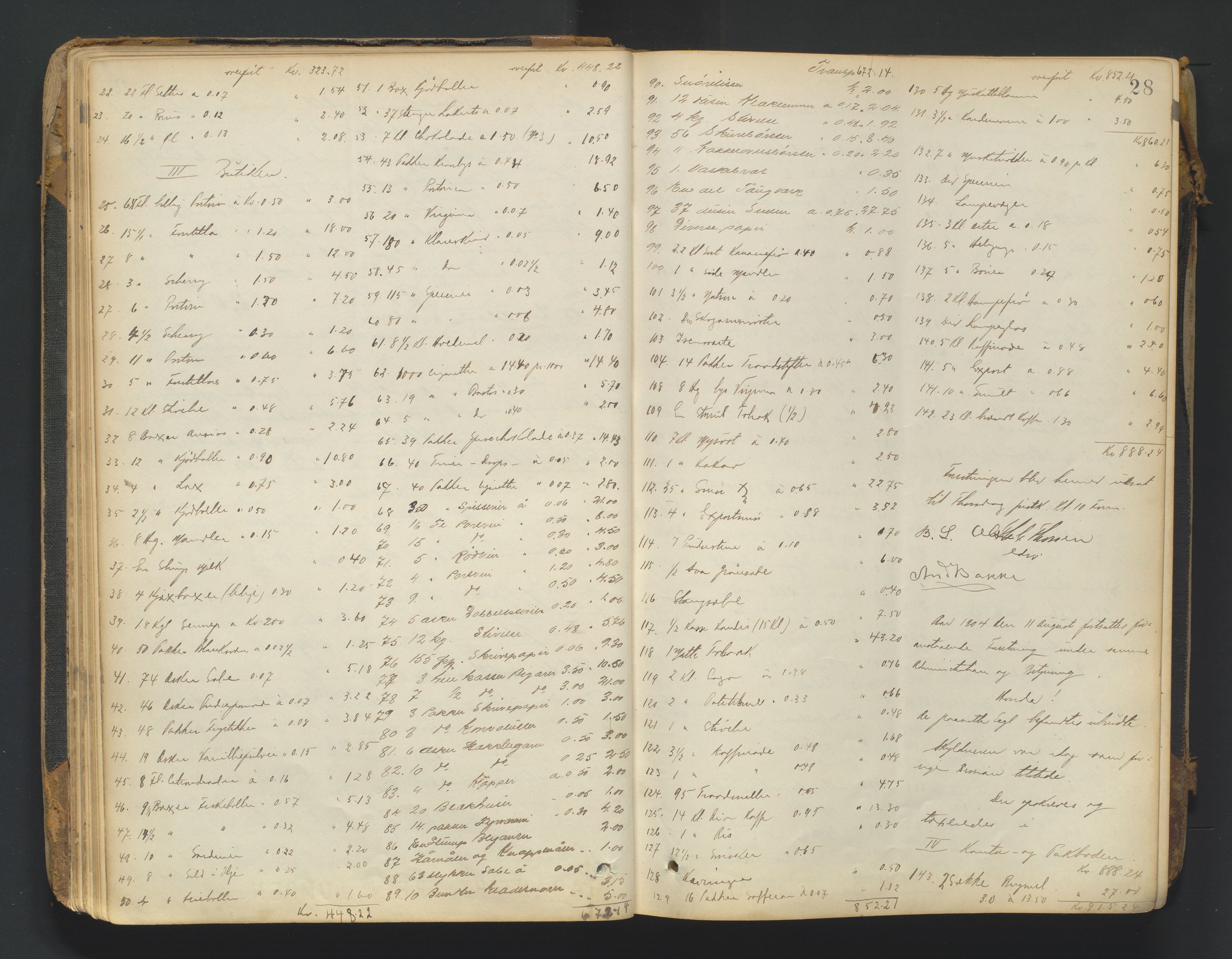 Arendal byfogd, AV/SAK-1222-0001/H/Hc/L0037: Skifteregistreringsprotokoll nr. 35, 1903-1926, p. 27b-28a