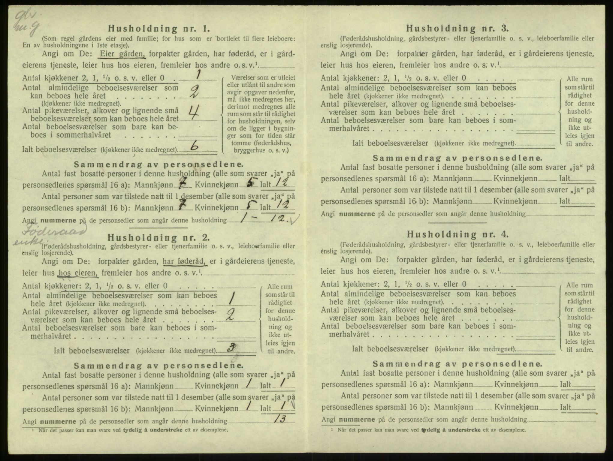 SAB, 1920 census for Masfjorden, 1920, p. 157