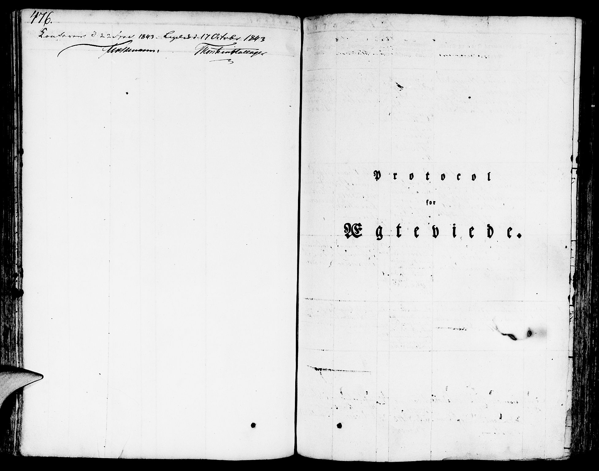 Nykirken Sokneprestembete, AV/SAB-A-77101/H/Hab: Parish register (copy) no. A 5II, 1821-1843, p. 476