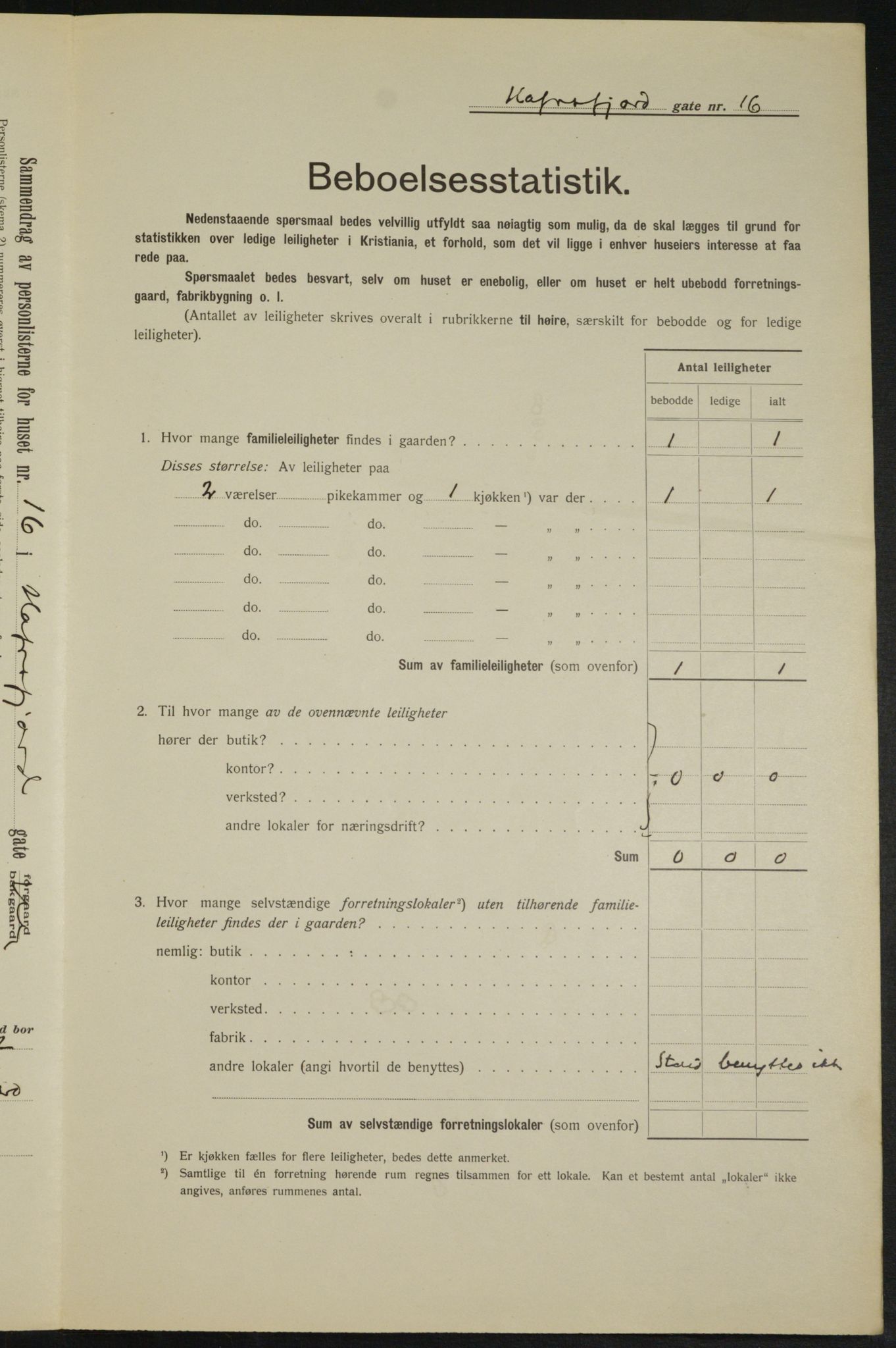 OBA, Municipal Census 1913 for Kristiania, 1913, p. 33369