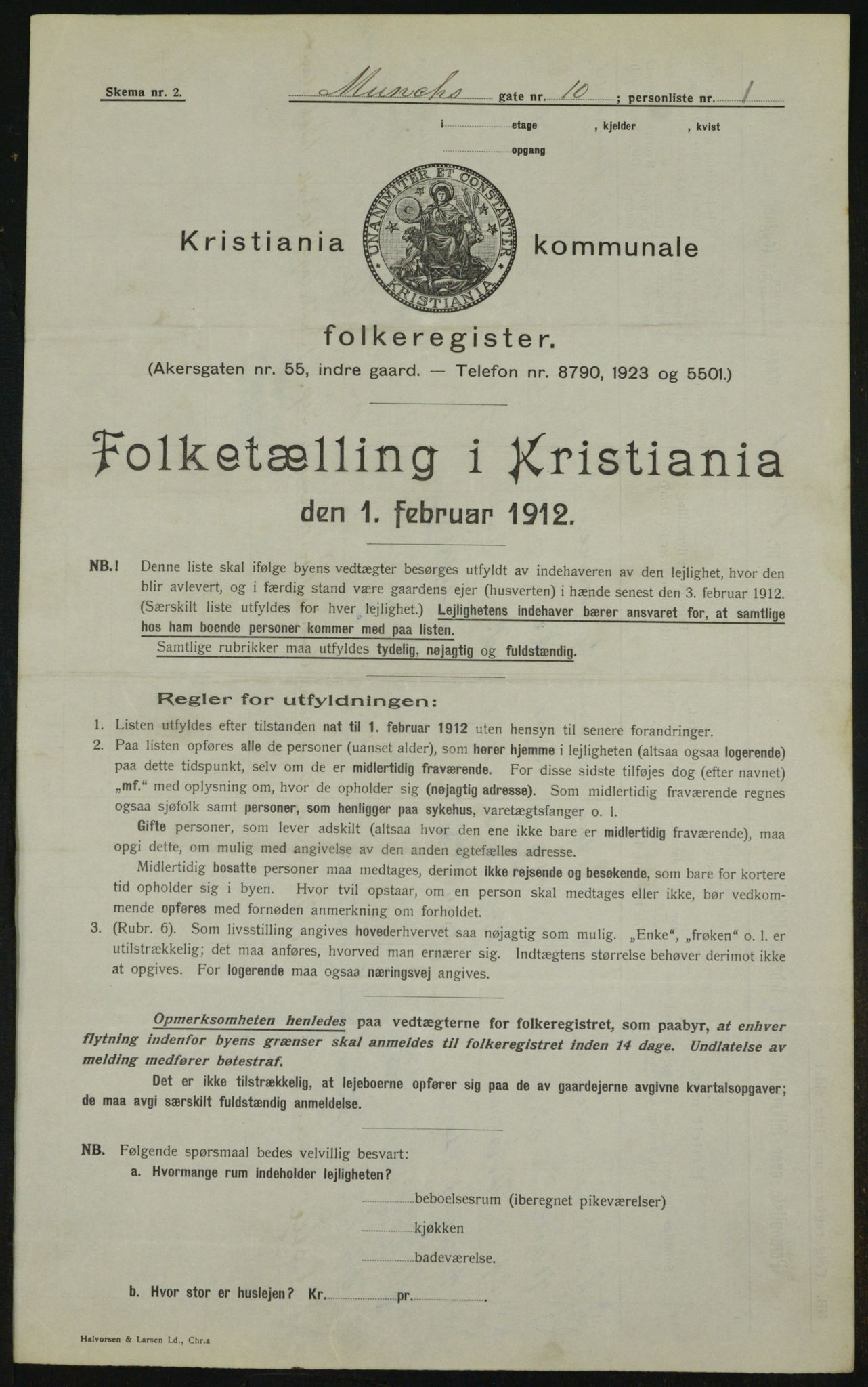 OBA, Municipal Census 1912 for Kristiania, 1912, p. 67201