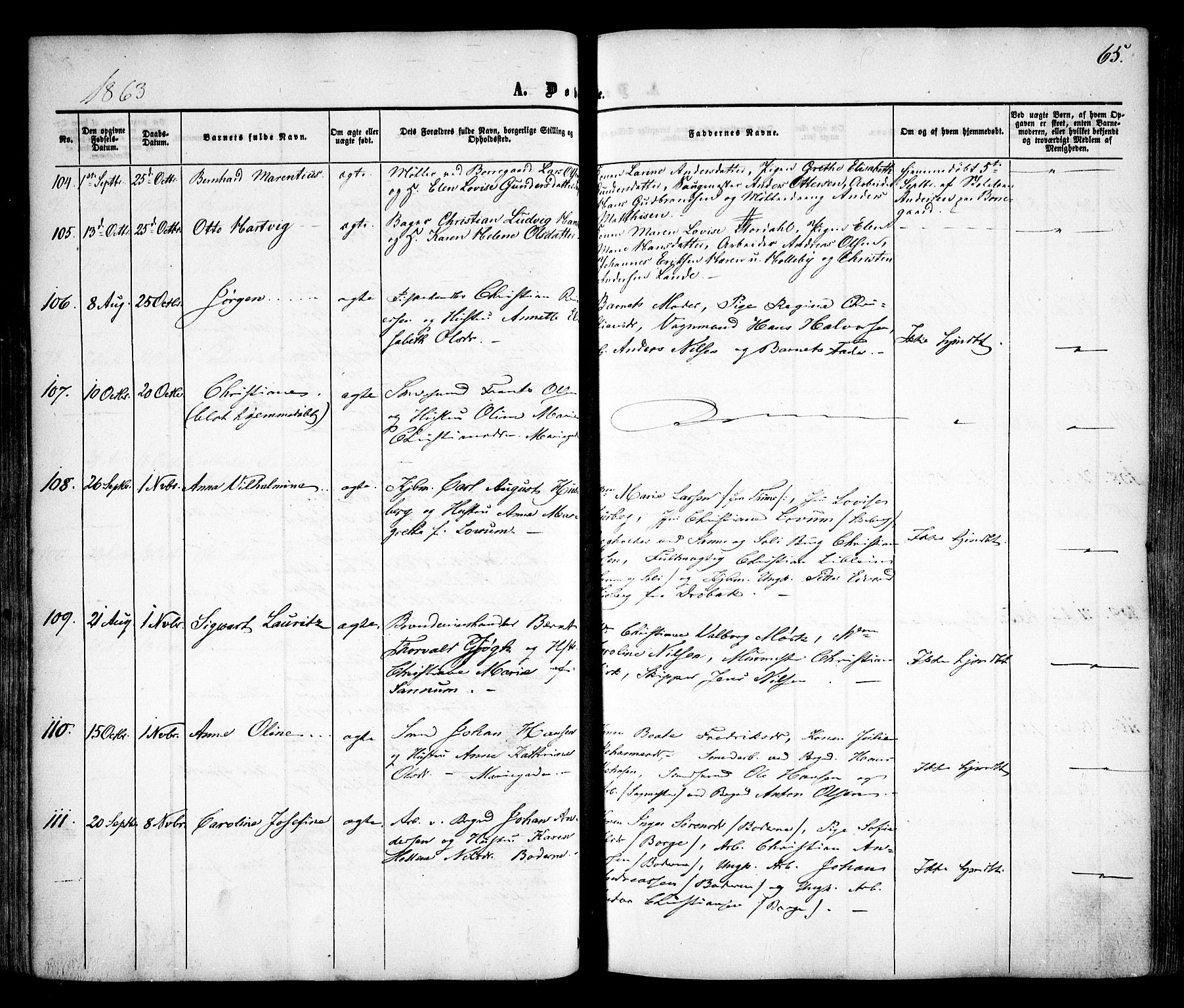 Sarpsborg prestekontor Kirkebøker, SAO/A-2006/F/Fa/L0001: Parish register (official) no. 1, 1859-1868, p. 65