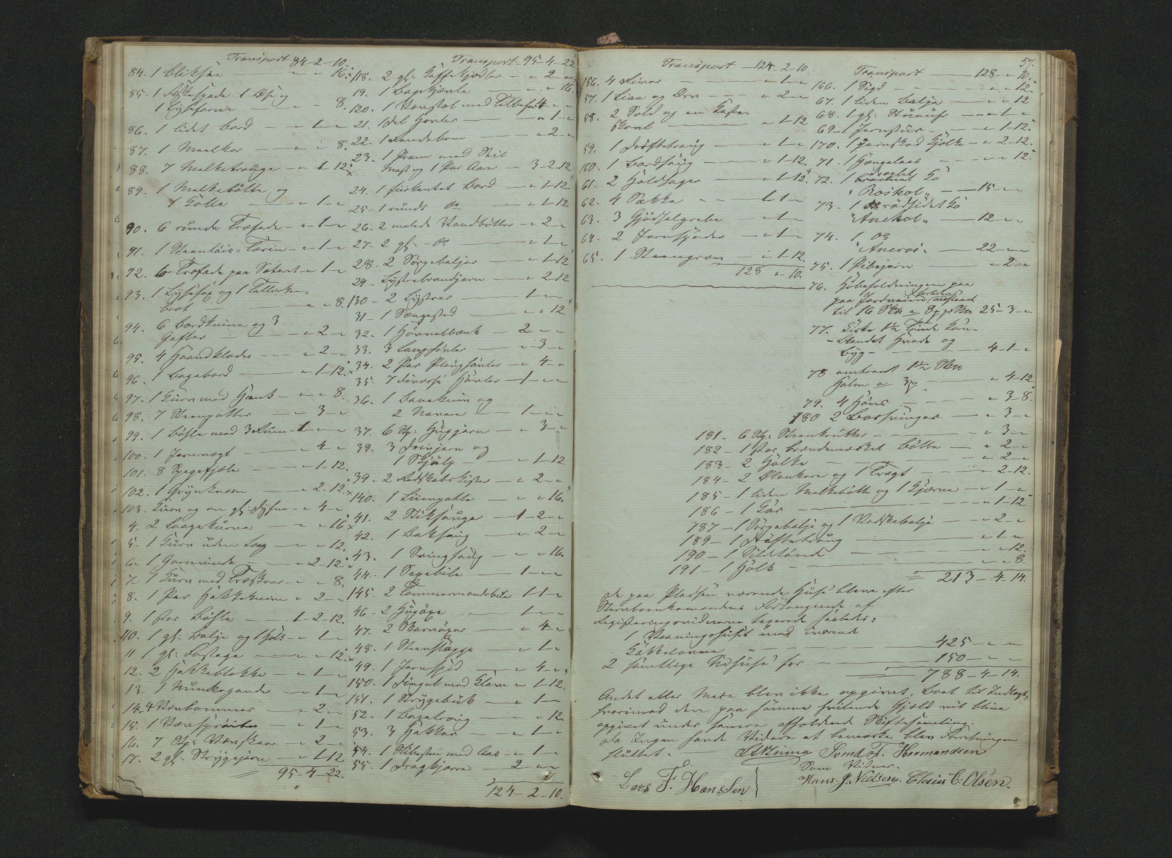 Bamble sorenskriveri, AV/SAKO-A-214/H/Hb/Hbb/Hbbb/L0001/0003: Skifteregisteringsprotokoll  / Skifteregisteringsprotokoll 3, 1860-1882, p. 56-57
