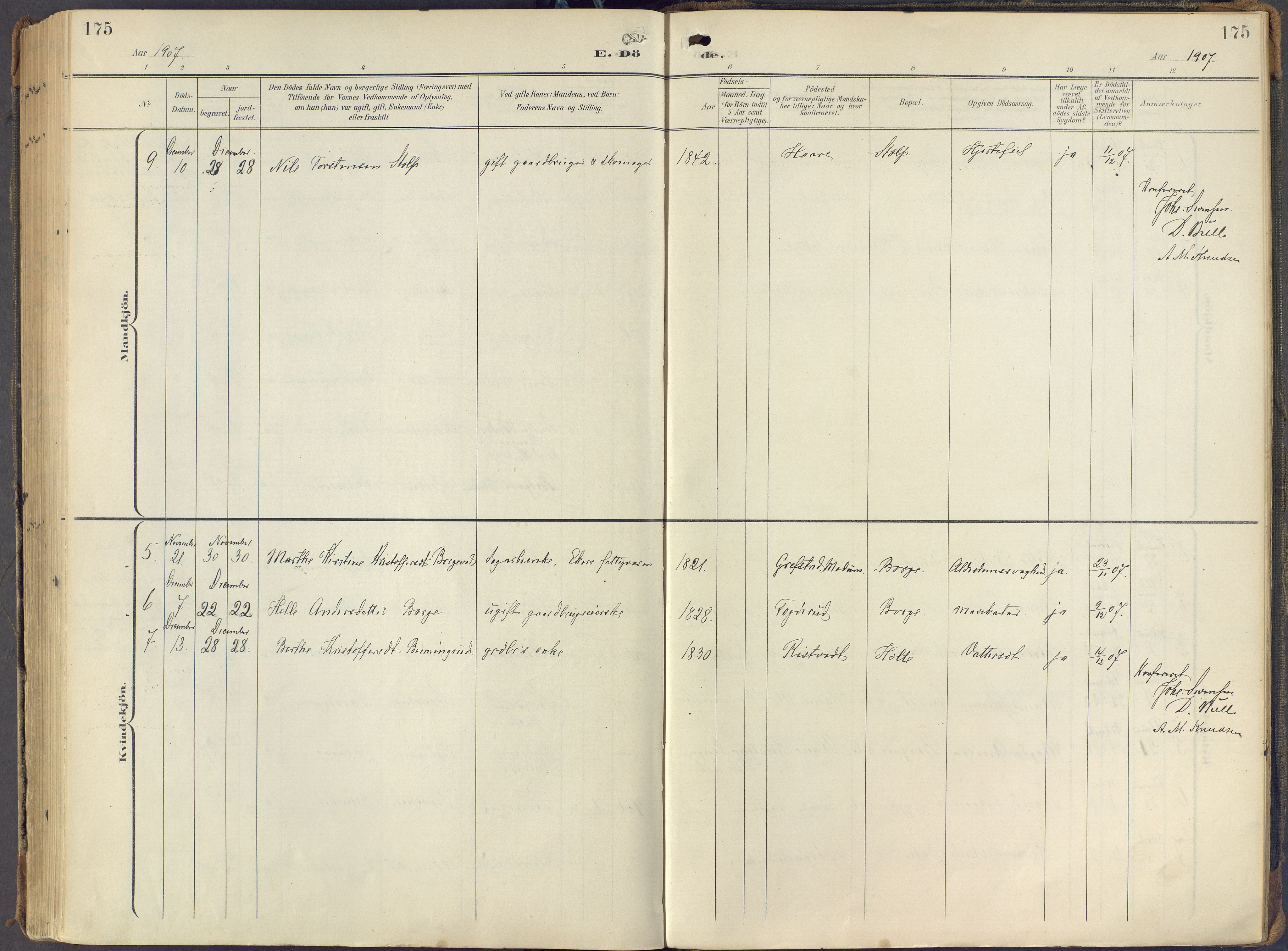 Eiker kirkebøker, AV/SAKO-A-4/F/Fc/L0004: Parish register (official) no. III 4, 1900-1919, p. 175