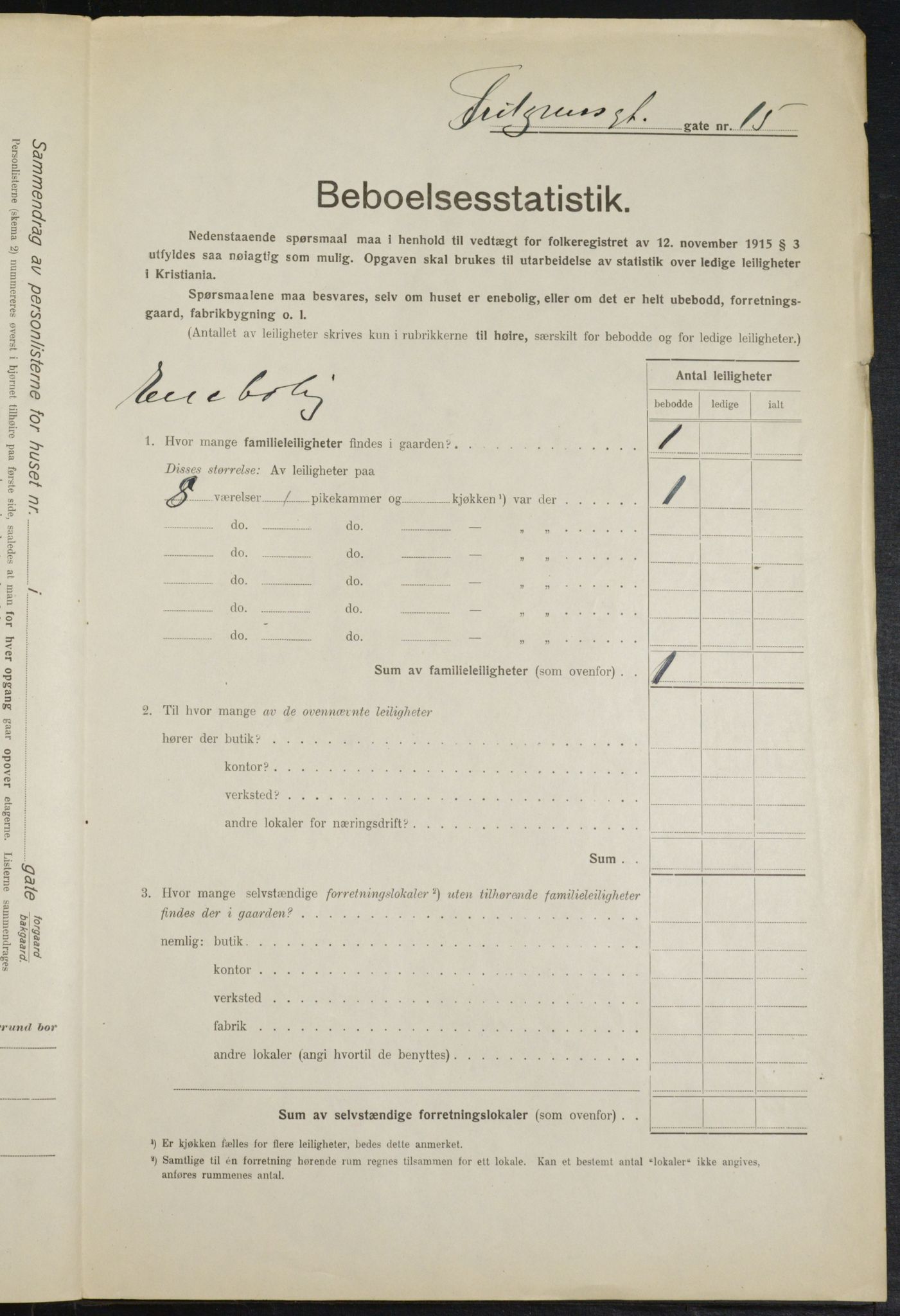 OBA, Municipal Census 1916 for Kristiania, 1916, p. 27643