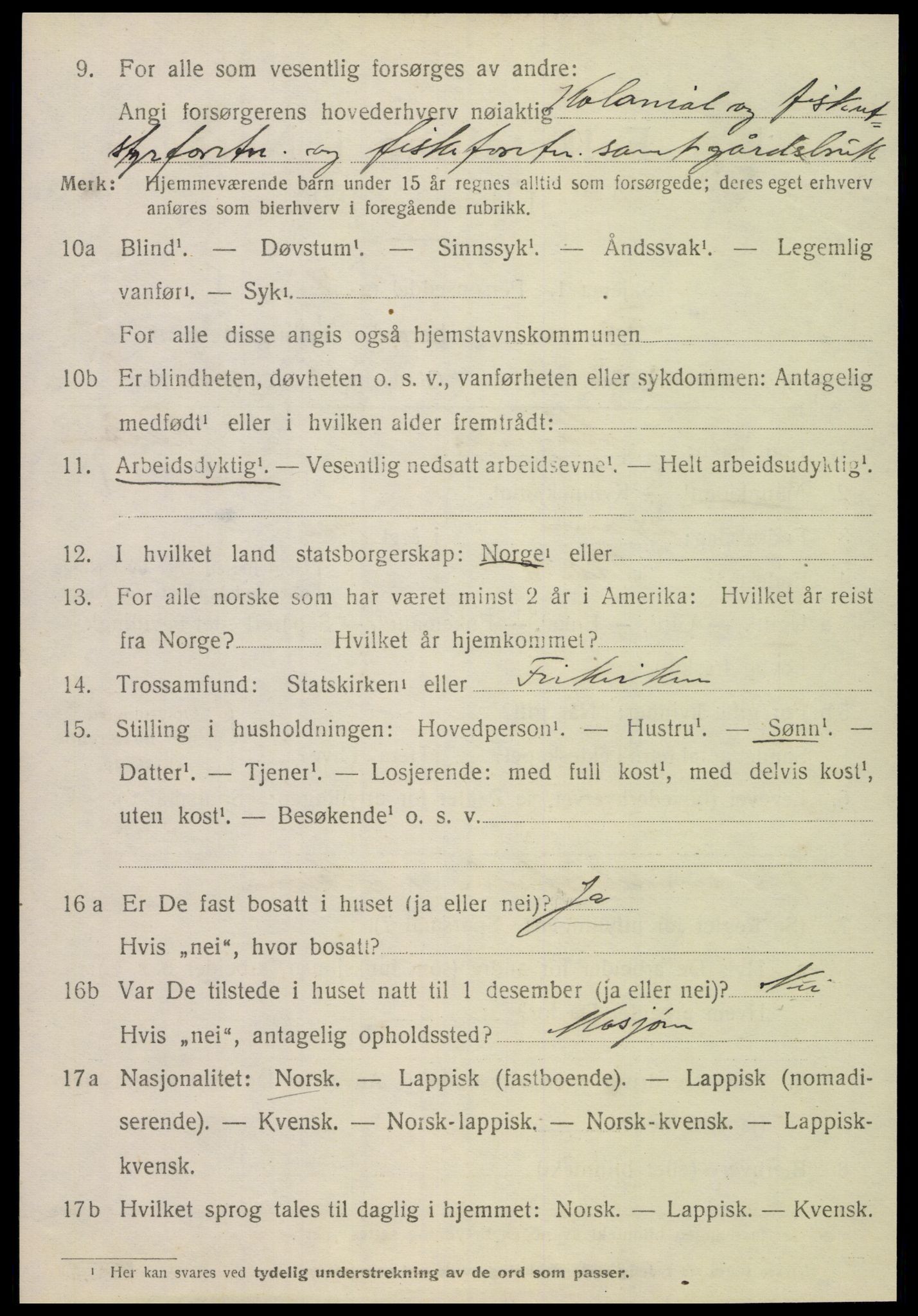 SAT, 1920 census for Træna, 1920, p. 263