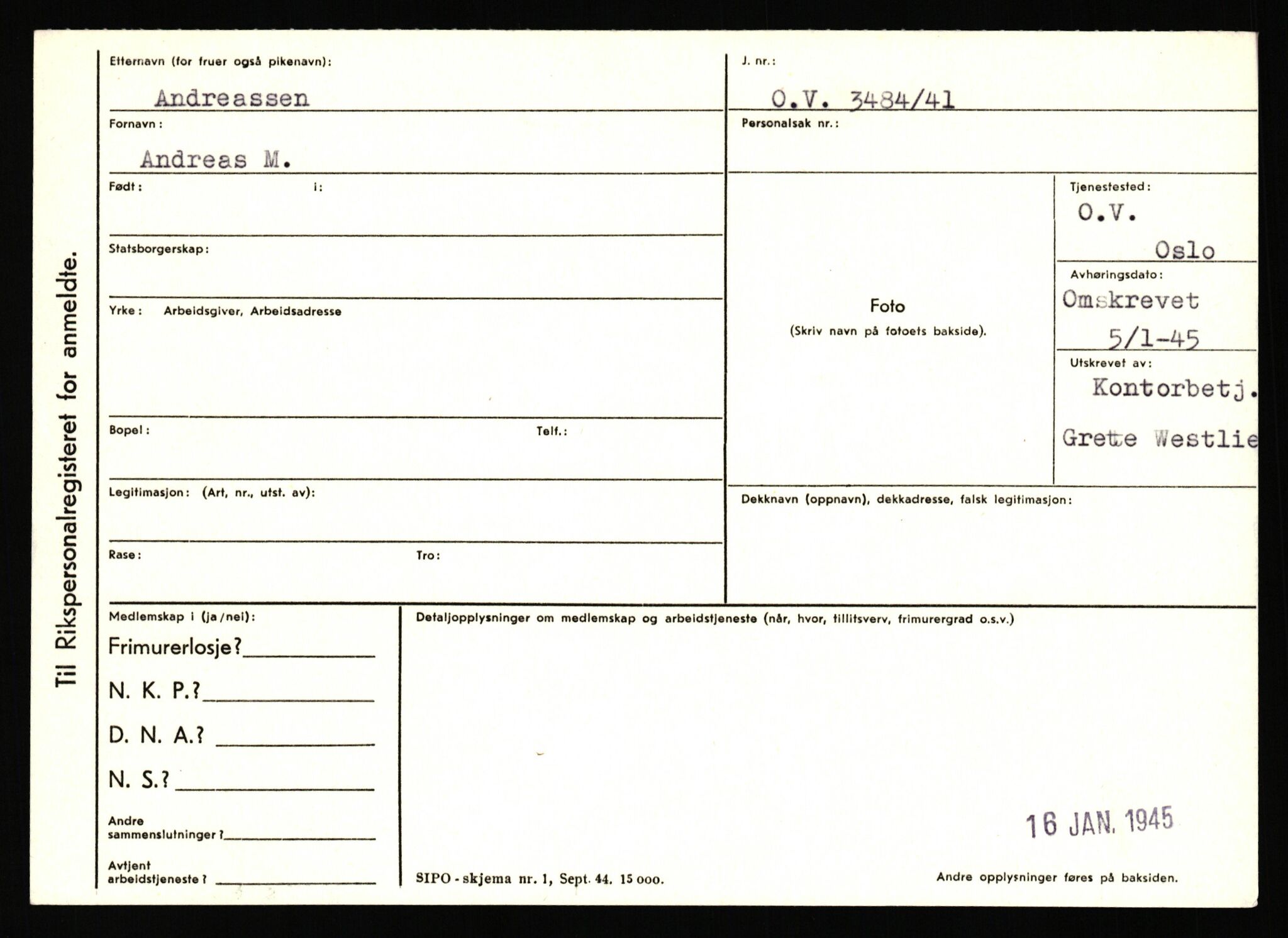 Statspolitiet - Hovedkontoret / Osloavdelingen, AV/RA-S-1329/C/Ca/L0001: Aabakken - Armann, 1943-1945, p. 3709