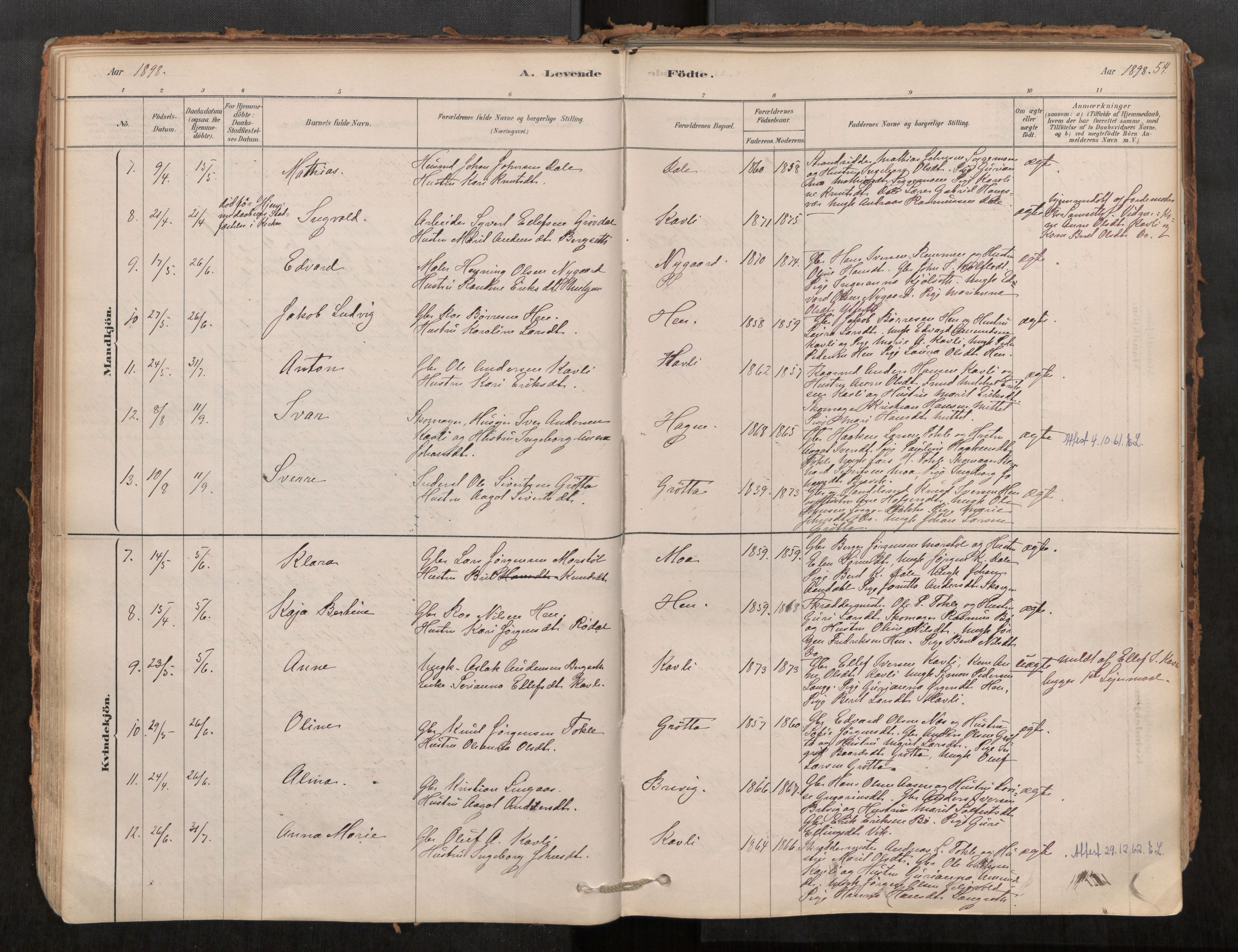 Ministerialprotokoller, klokkerbøker og fødselsregistre - Møre og Romsdal, AV/SAT-A-1454/545/L0594: Parish register (official) no. 545A03, 1878-1920, p. 54