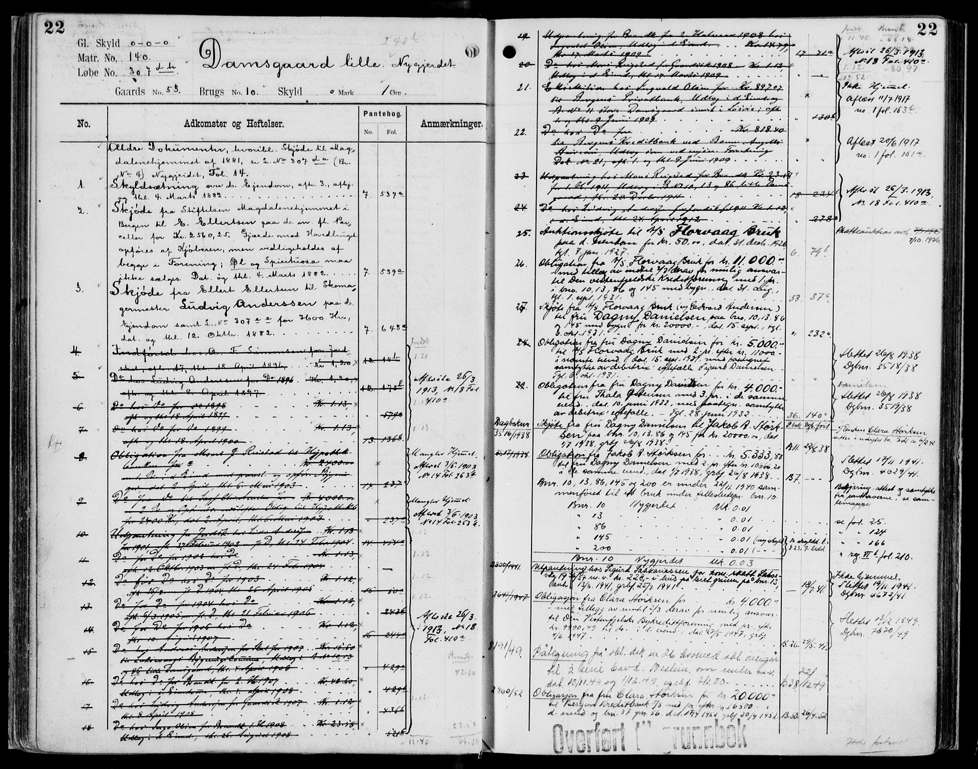 Midhordland sorenskriveri, AV/SAB-A-3001/1/G/Ga/Gab/L0113: Mortgage register no. II.A.b.113, p. 22