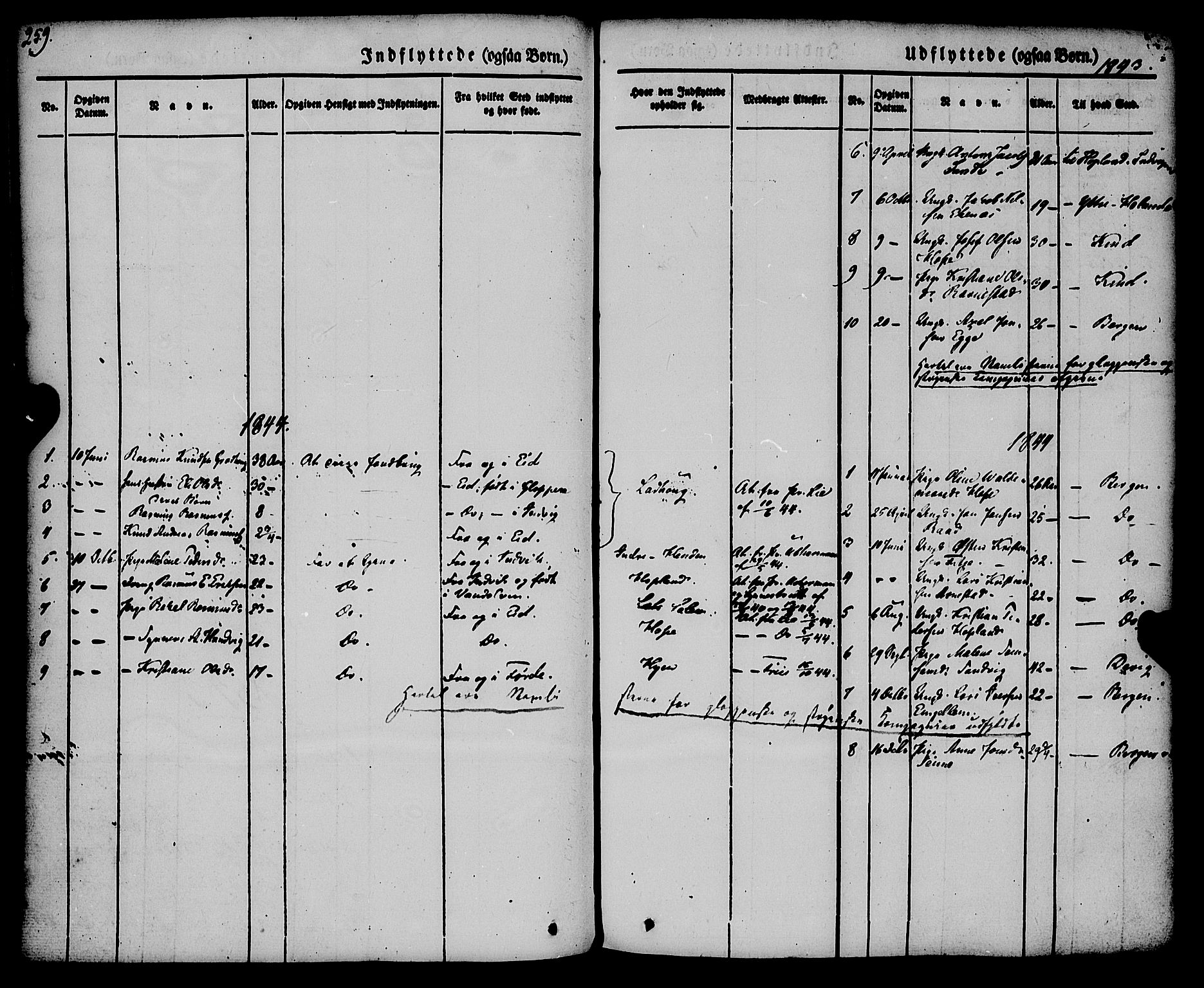 Gloppen sokneprestembete, AV/SAB-A-80101/H/Haa/Haaa/L0008: Parish register (official) no. A 8, 1837-1855, p. 259