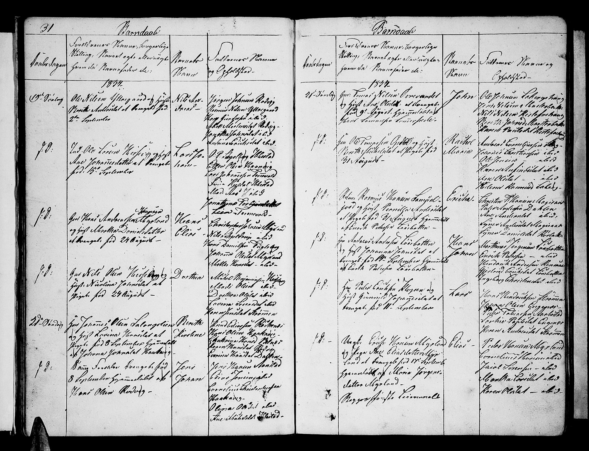 Ibestad sokneprestembete, AV/SATØ-S-0077/H/Ha/Hab/L0003klokker: Parish register (copy) no. 3, 1833-1852, p. 31