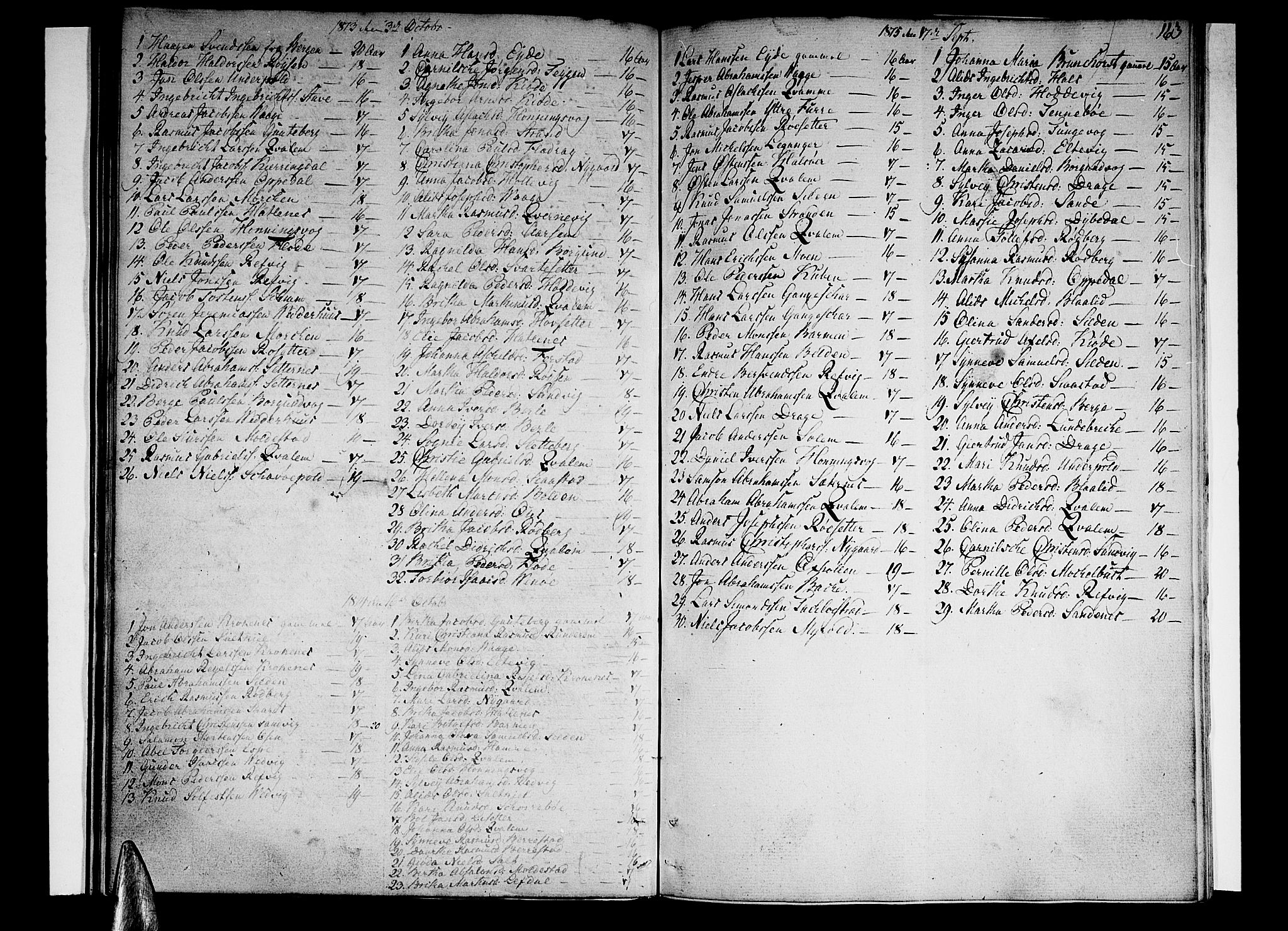 Selje sokneprestembete, SAB/A-99938/H/Ha/Haa/Haaa: Parish register (official) no. A 7, 1807-1816, p. 163