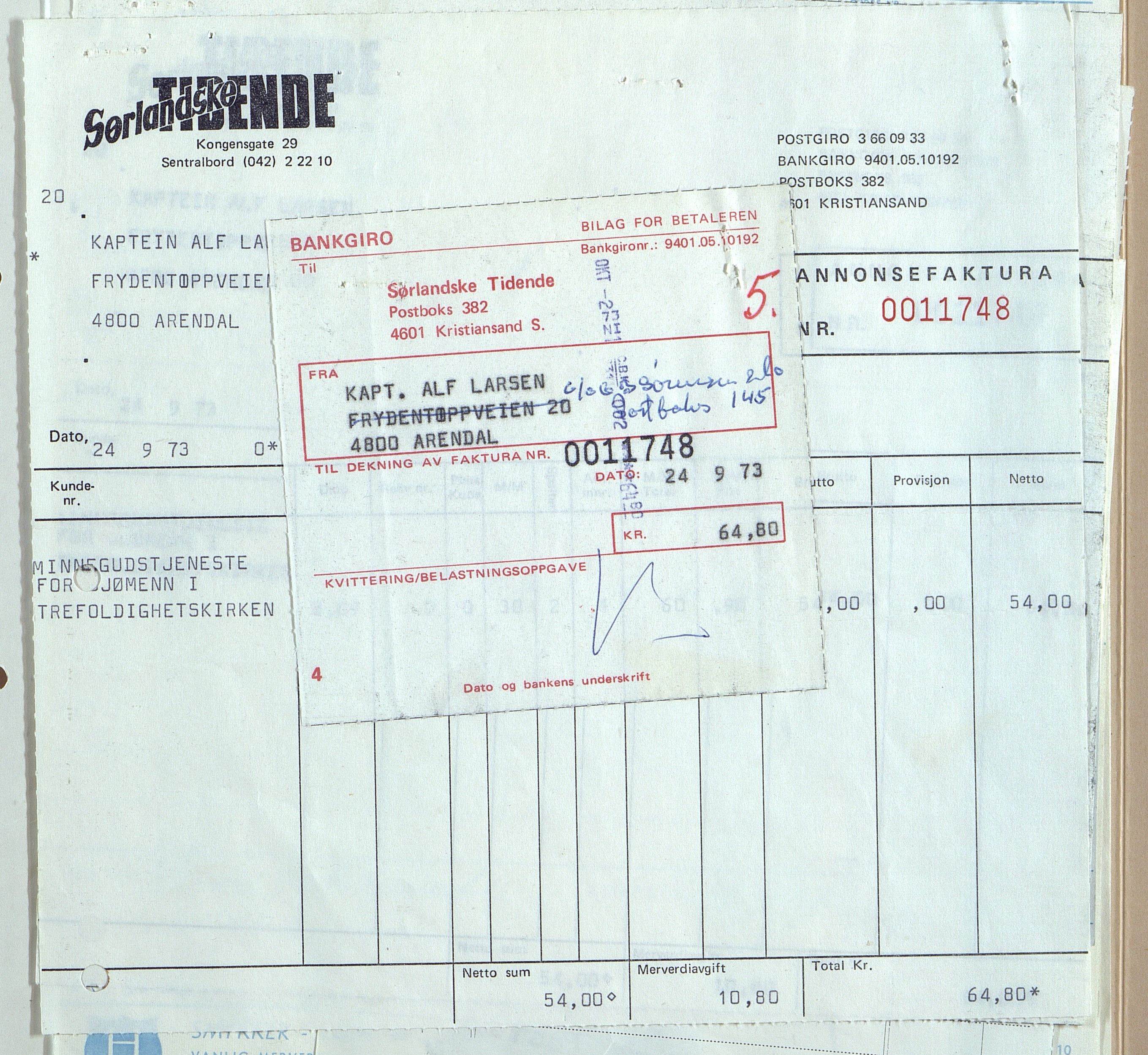 Byjubileet i Arendal 1973 , AAKS/KA0906-492a/E/E01/L0004: Spesielle arrangementer, 1971-1973