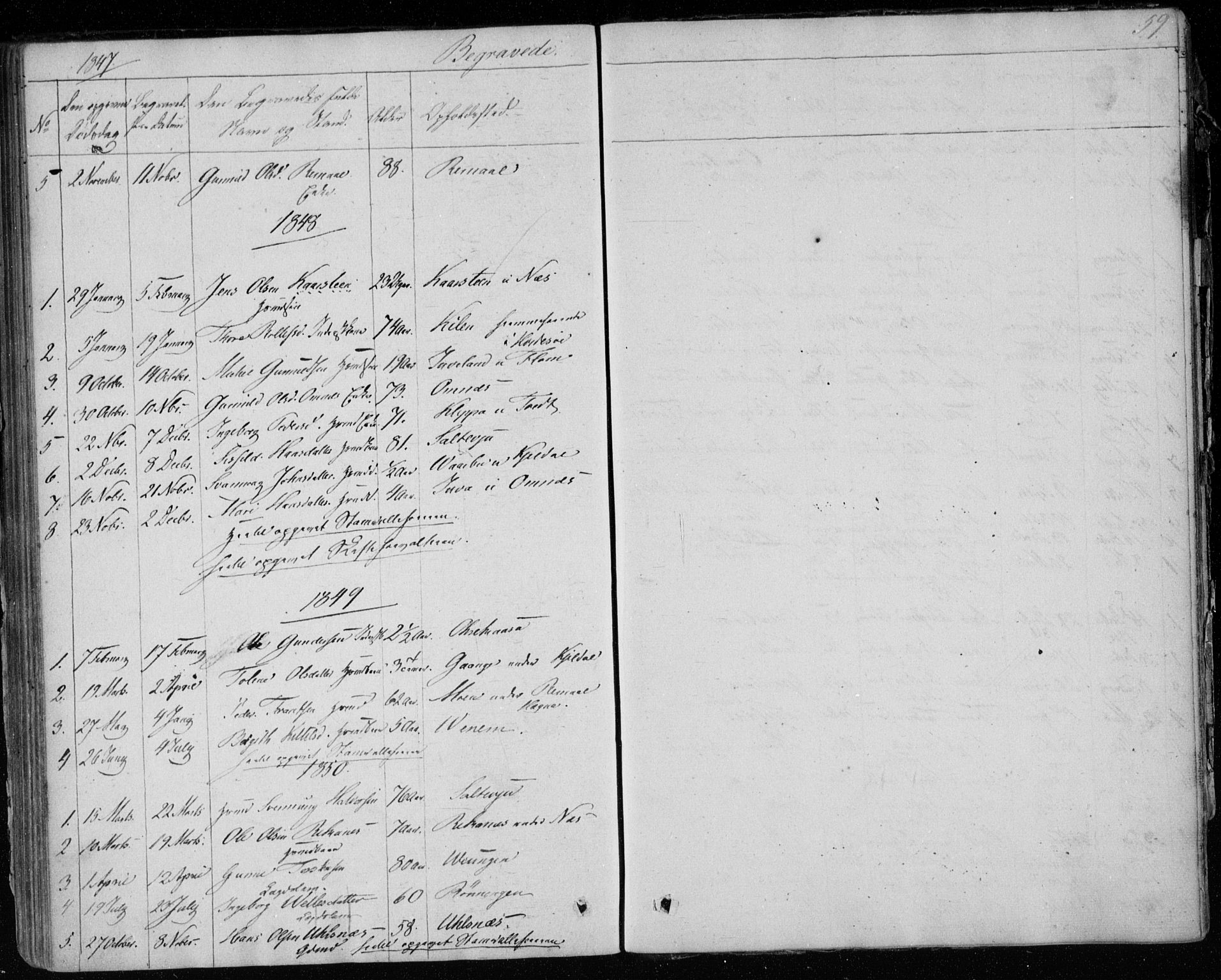 Lunde kirkebøker, SAKO/A-282/F/Fb/L0001: Parish register (official) no. II 1, 1845-1861, p. 59