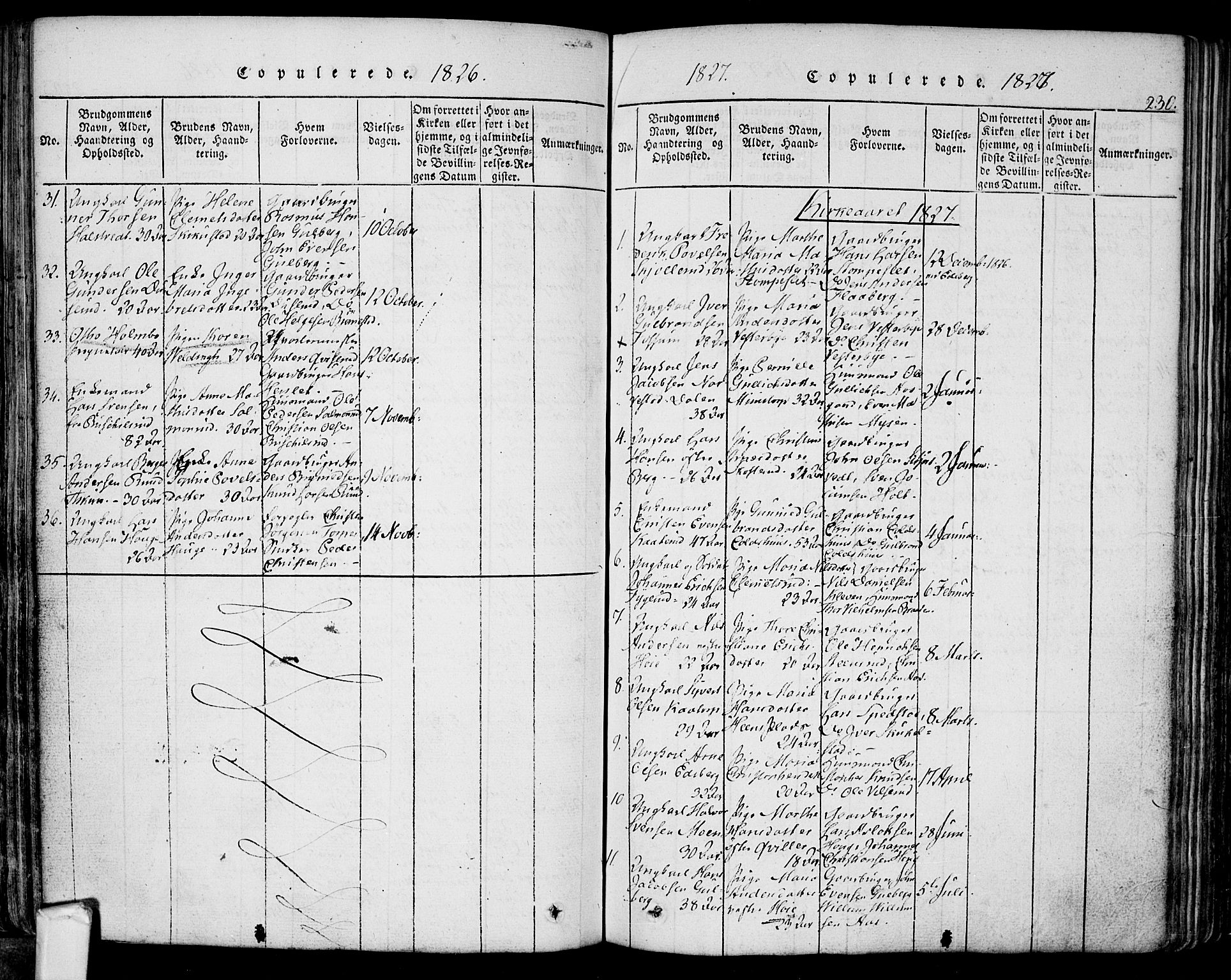 Eidsberg prestekontor Kirkebøker, SAO/A-10905/F/Fa/L0007: Parish register (official) no. I 7, 1814-1832, p. 230