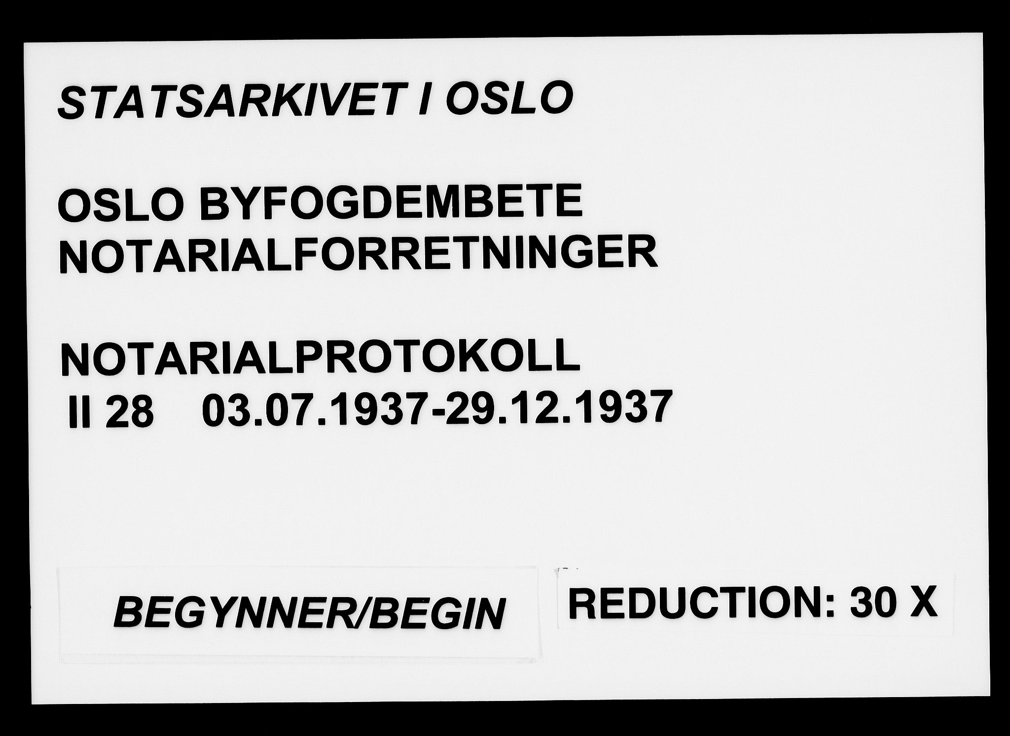 Oslo byfogd avd. I, SAO/A-10220/L/Lb/Lbb/L0028: Notarialprotokoll, rekke II: Vigsler, 1937