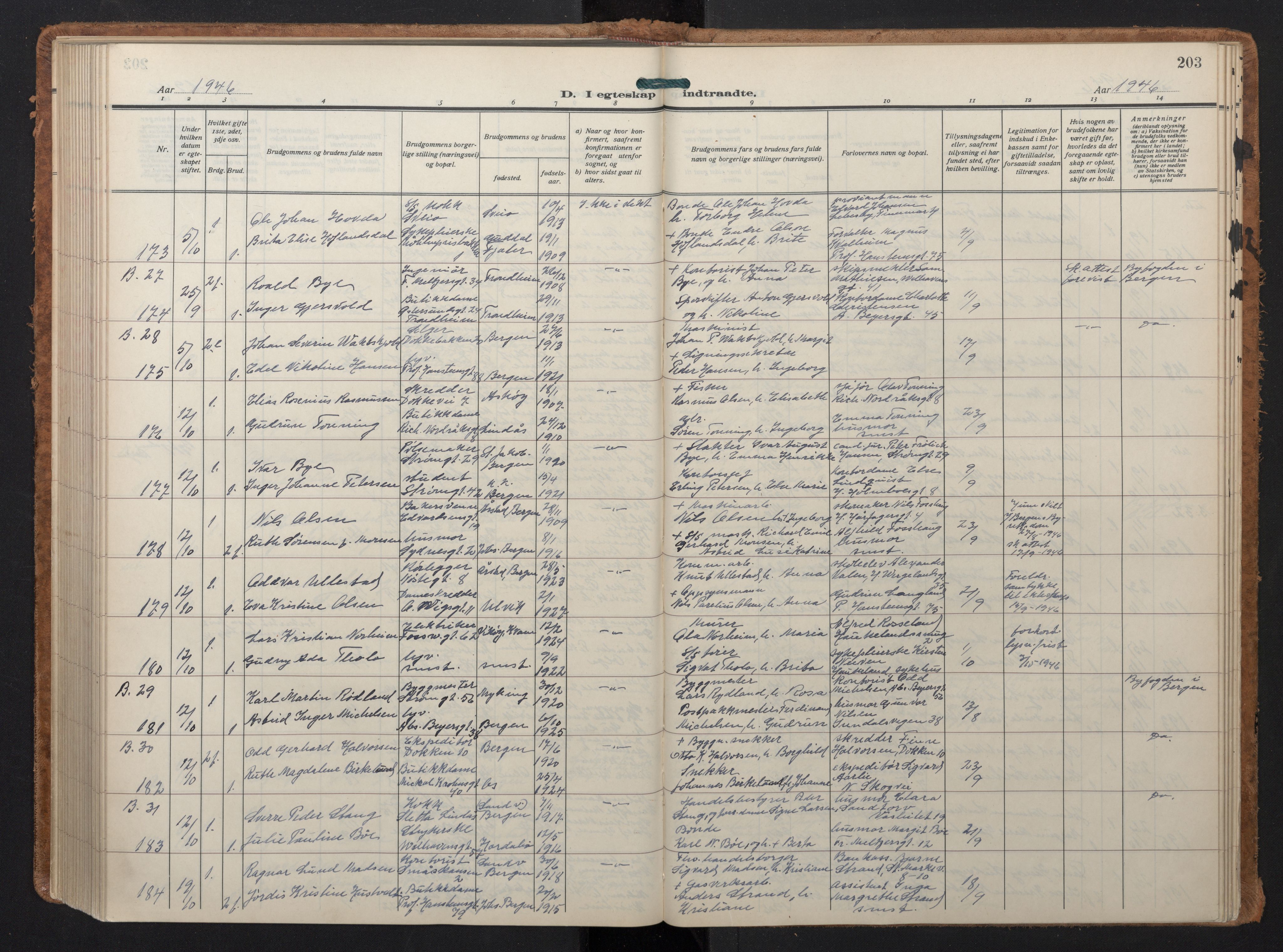 Johanneskirken sokneprestembete, AV/SAB-A-76001/H/Hab: Parish register (copy) no. C 3, 1929-1949, p. 202b-203a
