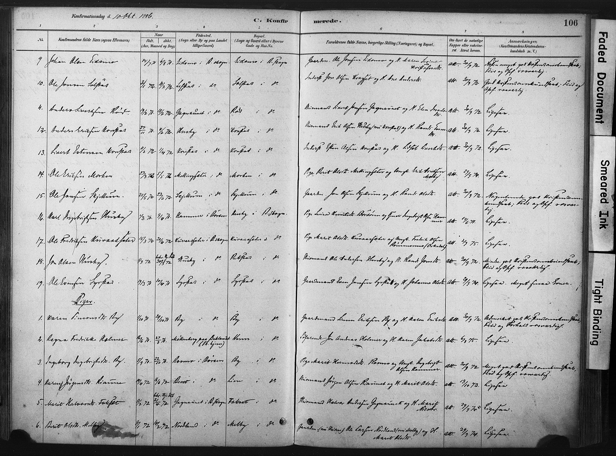 Ministerialprotokoller, klokkerbøker og fødselsregistre - Sør-Trøndelag, SAT/A-1456/667/L0795: Parish register (official) no. 667A03, 1879-1907, p. 106