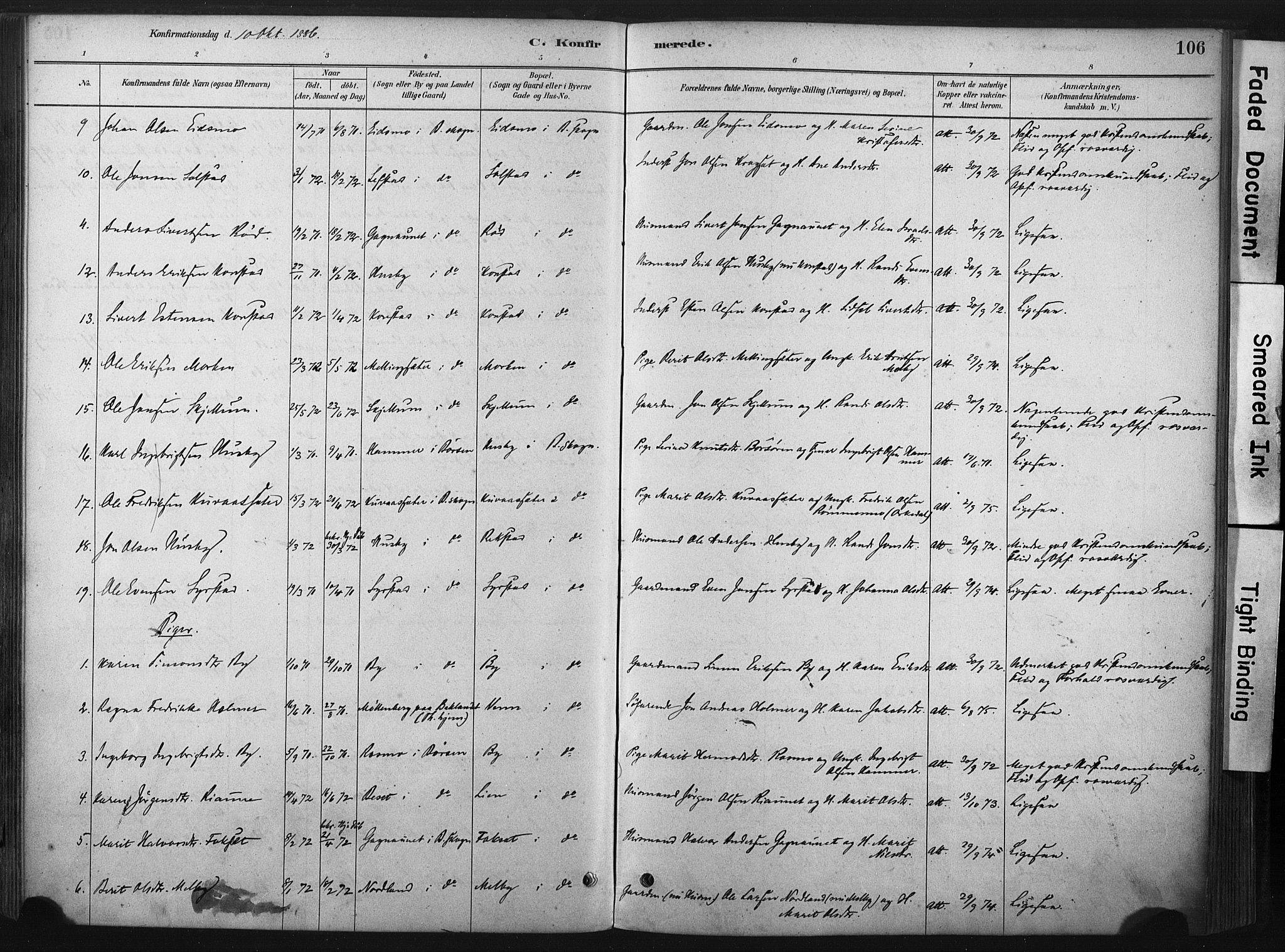 Ministerialprotokoller, klokkerbøker og fødselsregistre - Sør-Trøndelag, AV/SAT-A-1456/667/L0795: Parish register (official) no. 667A03, 1879-1907, p. 106