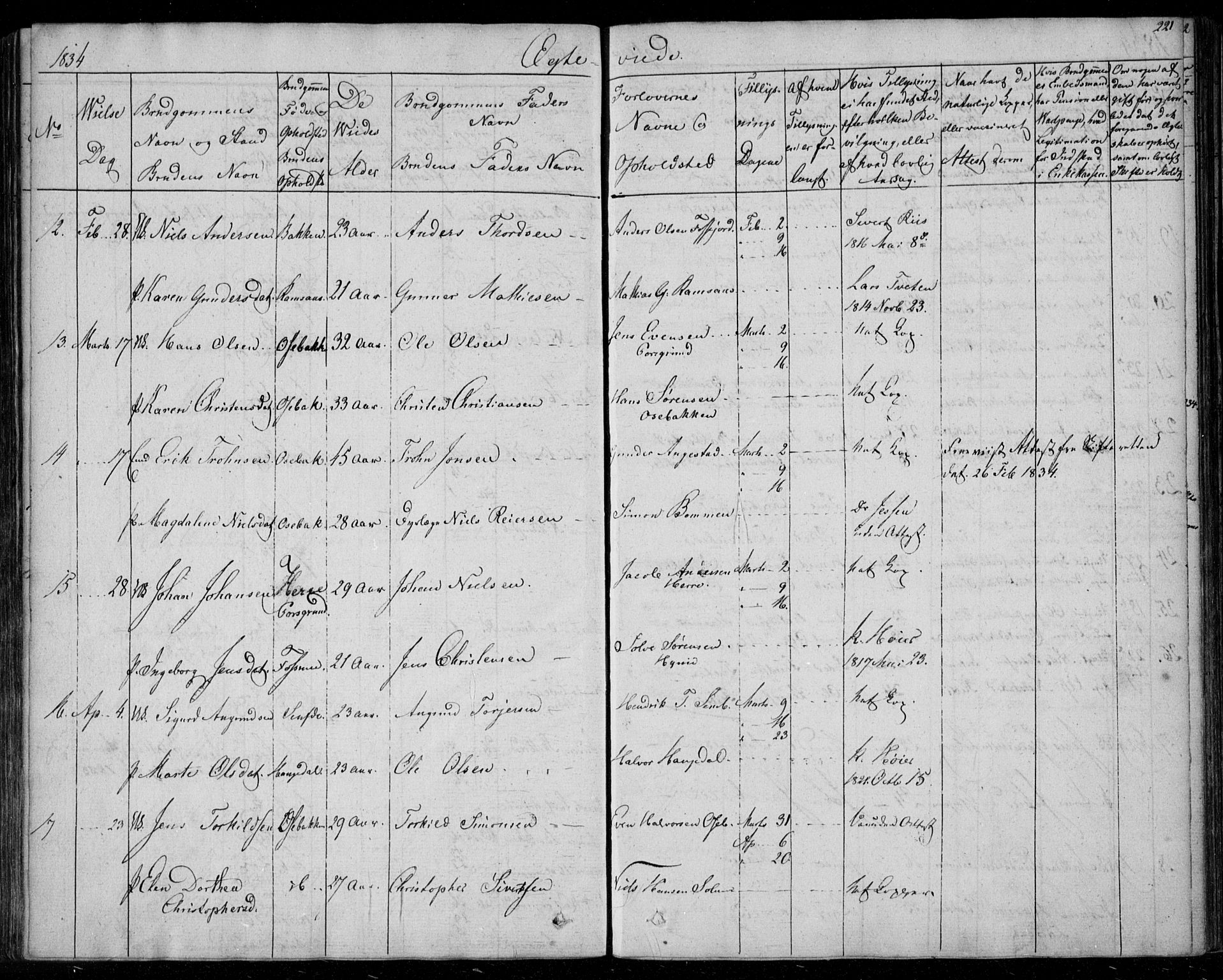 Gjerpen kirkebøker, AV/SAKO-A-265/F/Fa/L0006: Parish register (official) no. I 6, 1829-1834, p. 221