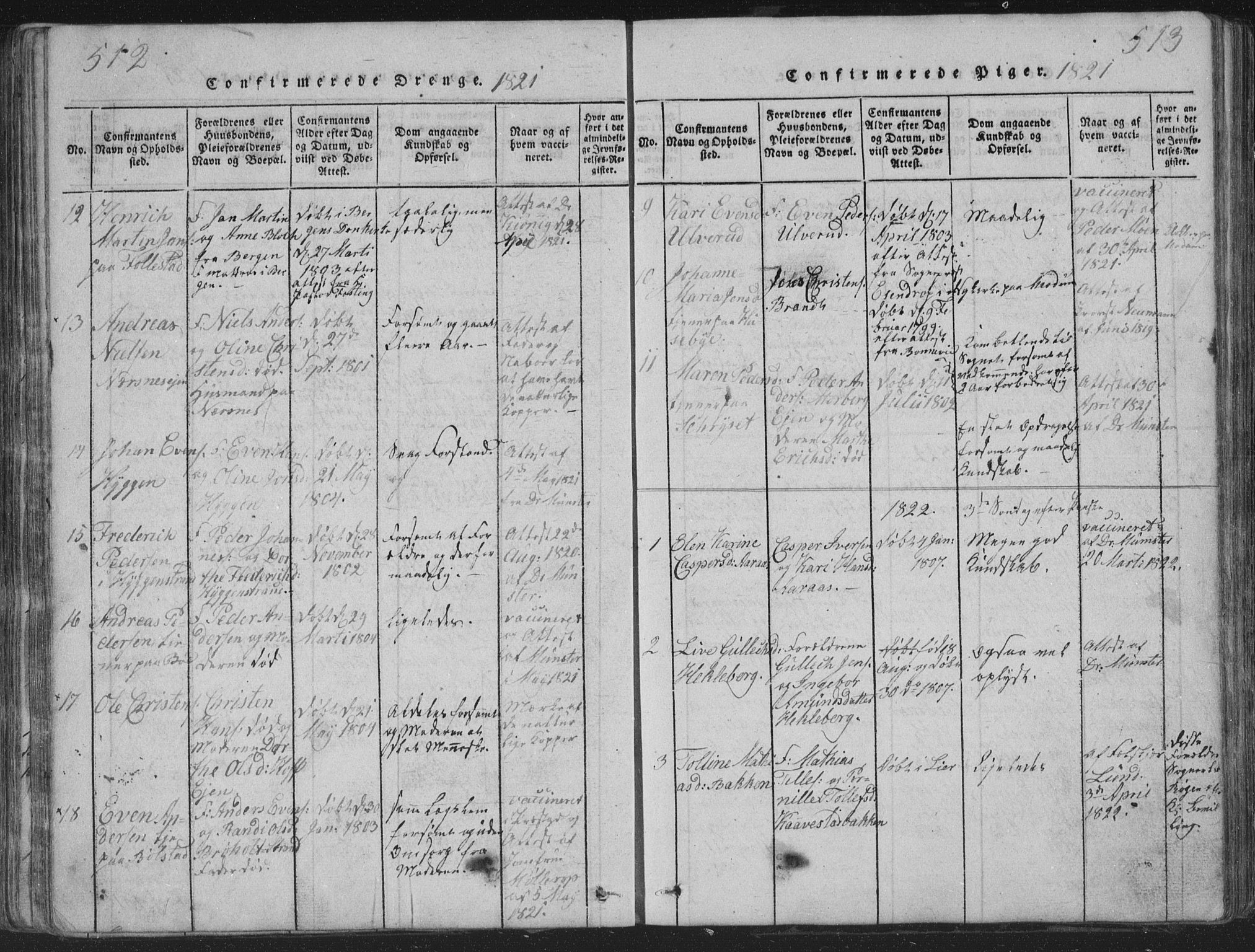 Røyken kirkebøker, AV/SAKO-A-241/G/Ga/L0003: Parish register (copy) no. 3, 1814-1856, p. 512-513