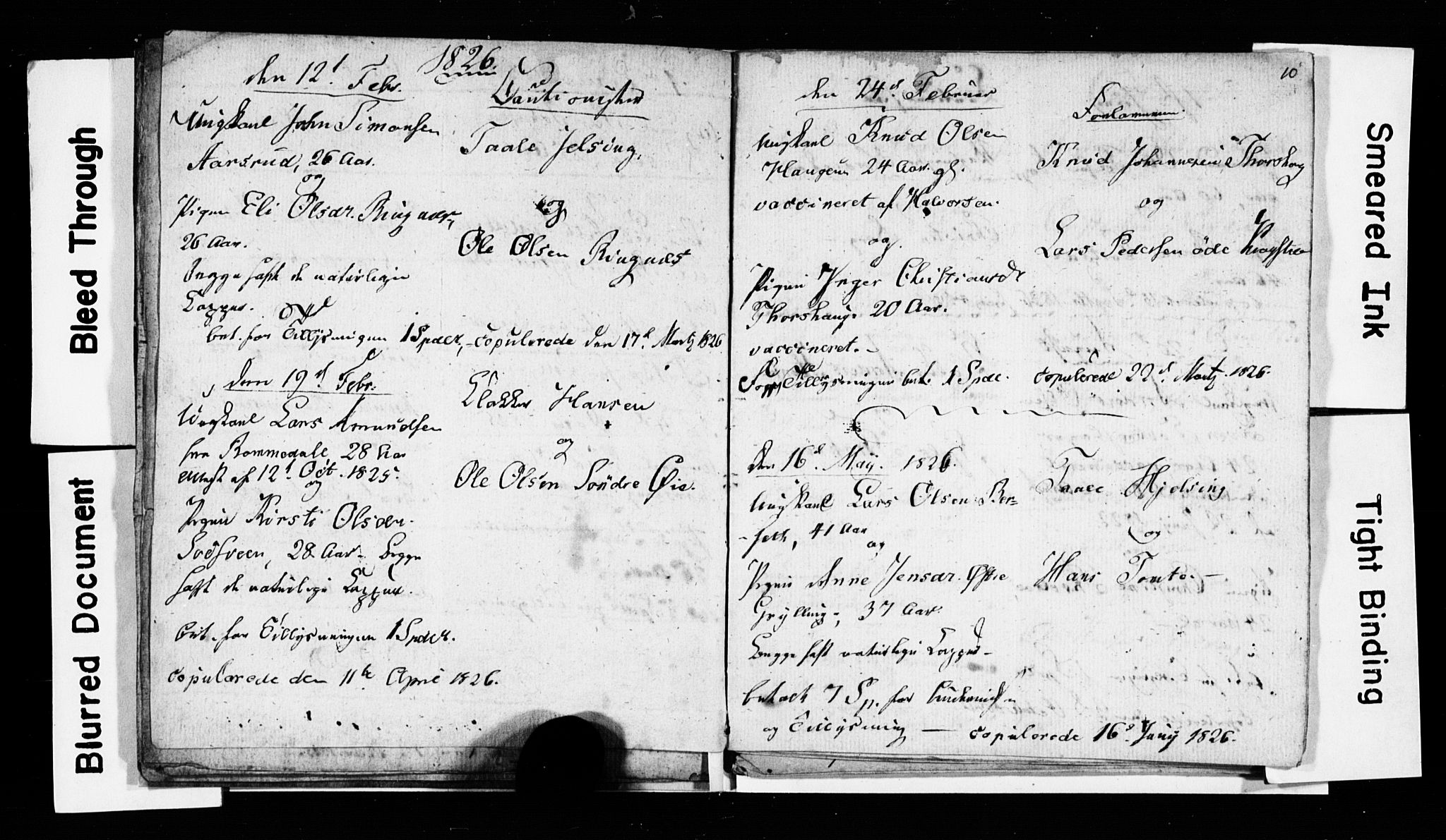 Løten prestekontor, AV/SAH-PREST-022/N/Na/L0001: Banns register no. 1, 1821-1831, p. 10