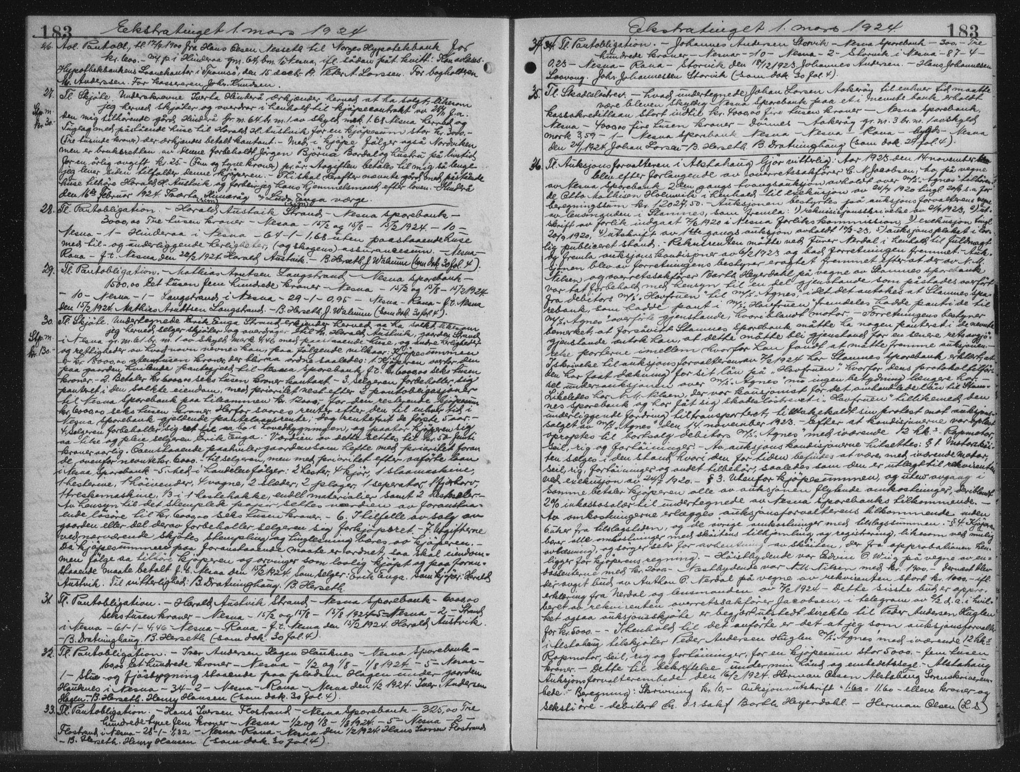 Rana sorenskriveri , AV/SAT-A-1108/1/2/2C/L0018: Mortgage book no. 18, 1923-1928, p. 183, Deed date: 01.03.1924