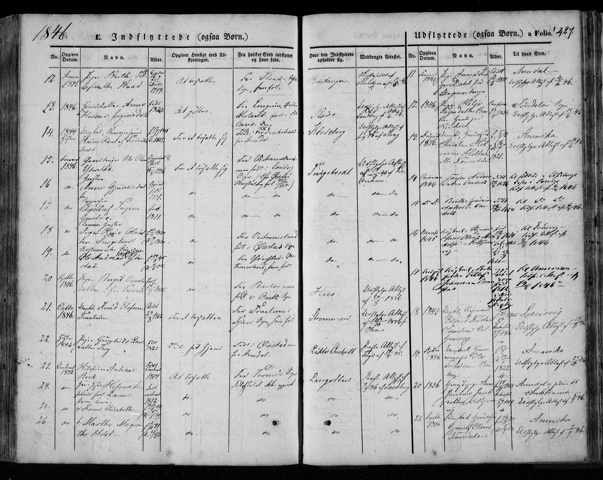 Øyestad sokneprestkontor, AV/SAK-1111-0049/F/Fa/L0014: Parish register (official) no. A 14, 1843-1856, p. 427