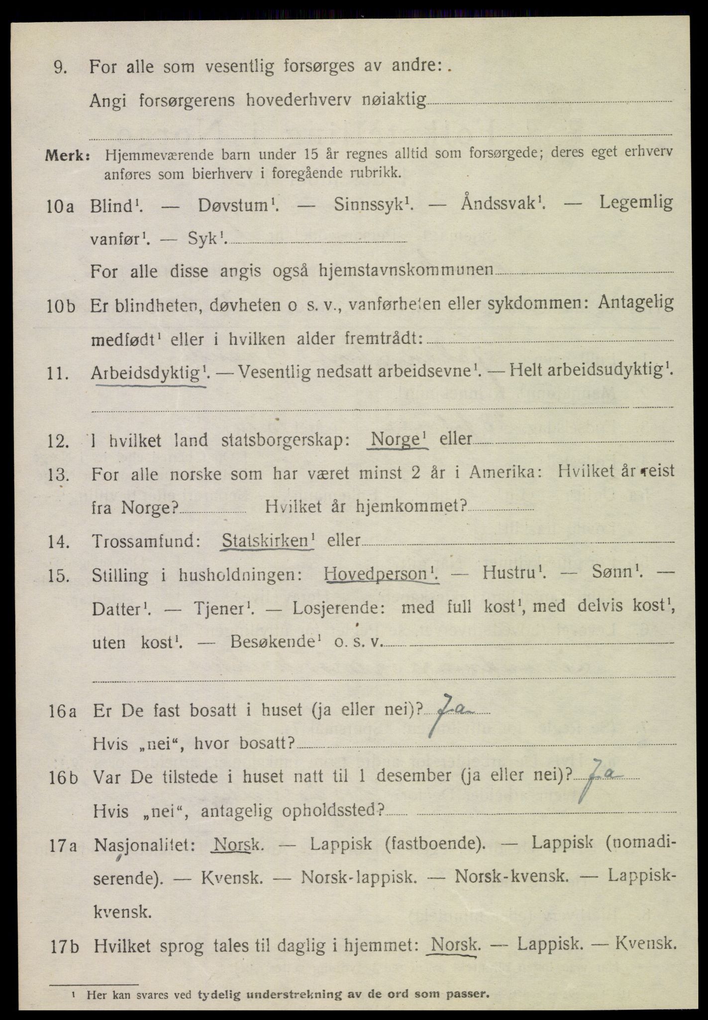 SAT, 1920 census for Mosvik, 1920, p. 563