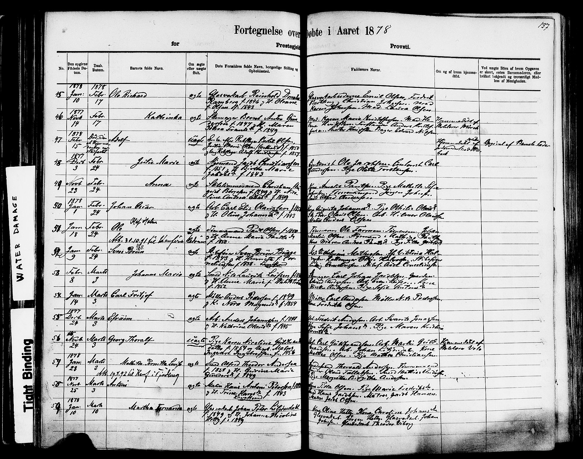 Larvik kirkebøker, AV/SAKO-A-352/F/Fa/L0006: Parish register (official) no. I 6, 1871-1883, p. 137