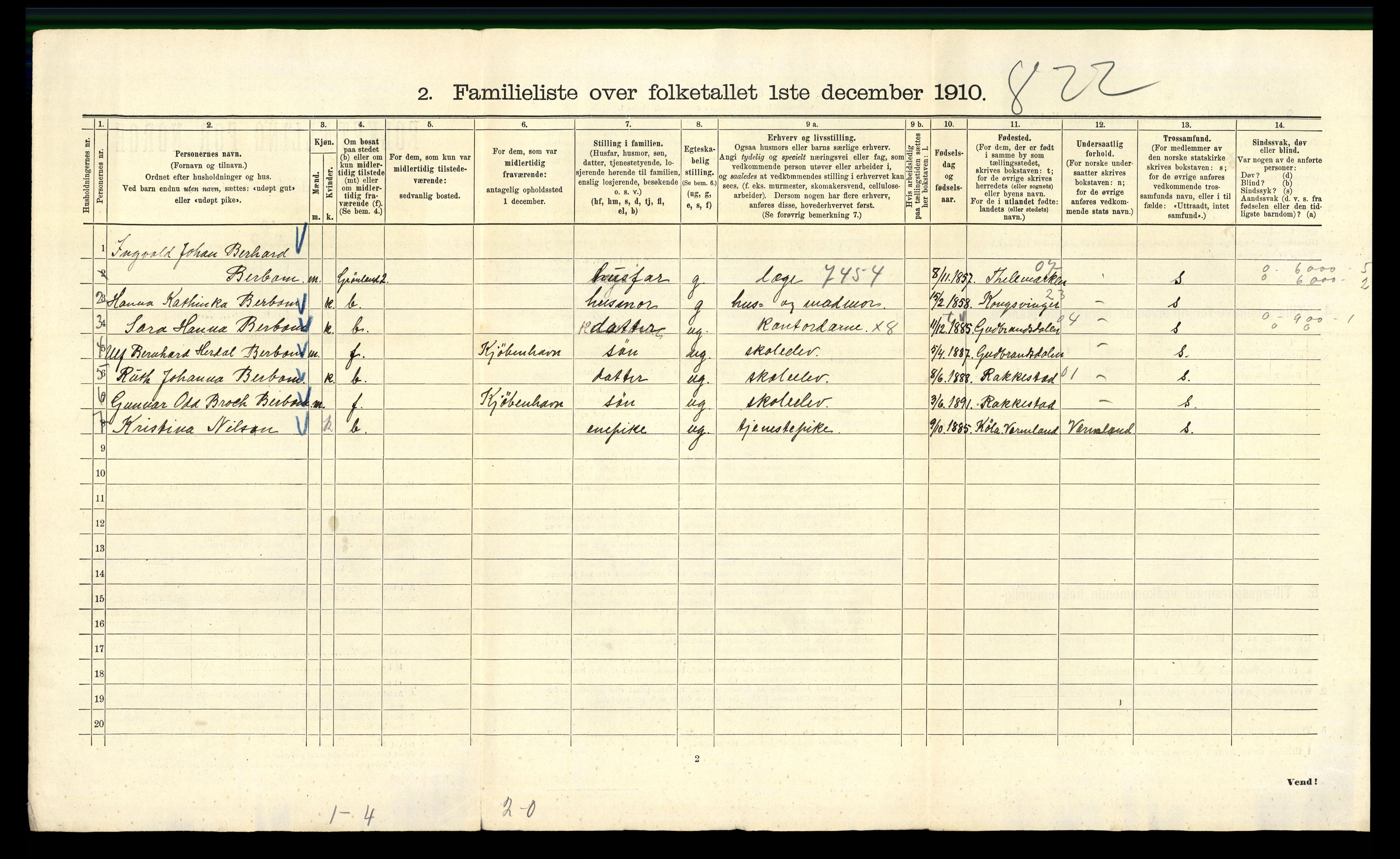 RA, 1910 census for Kristiania, 1910, p. 30298