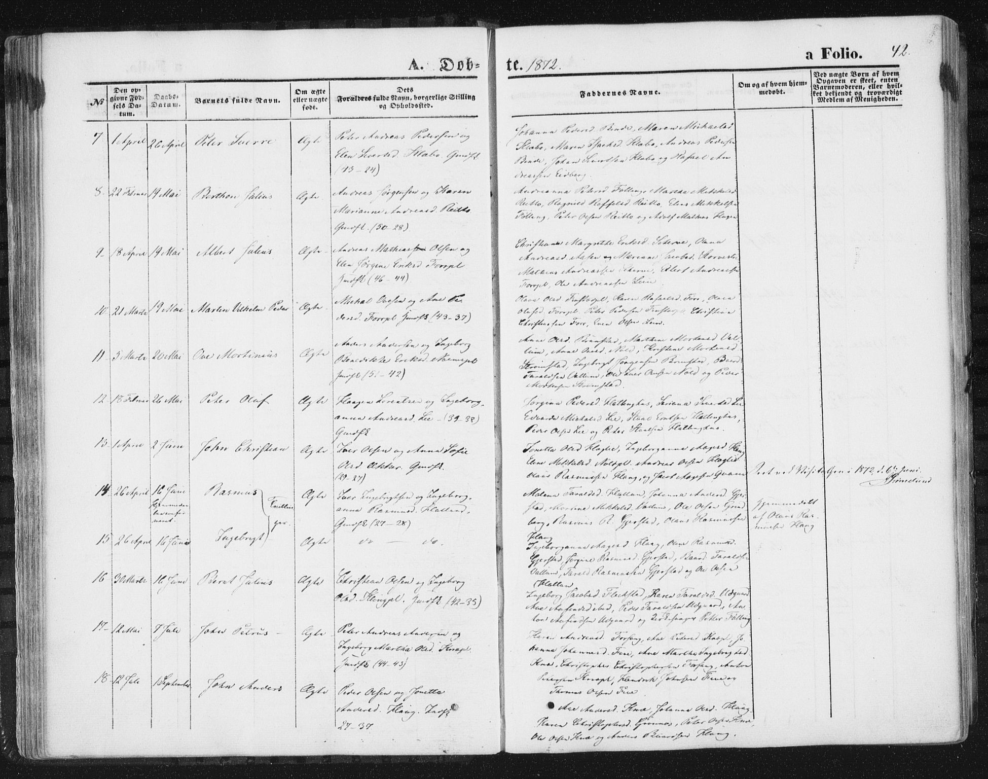 Ministerialprotokoller, klokkerbøker og fødselsregistre - Nord-Trøndelag, SAT/A-1458/746/L0447: Parish register (official) no. 746A06, 1860-1877, p. 42