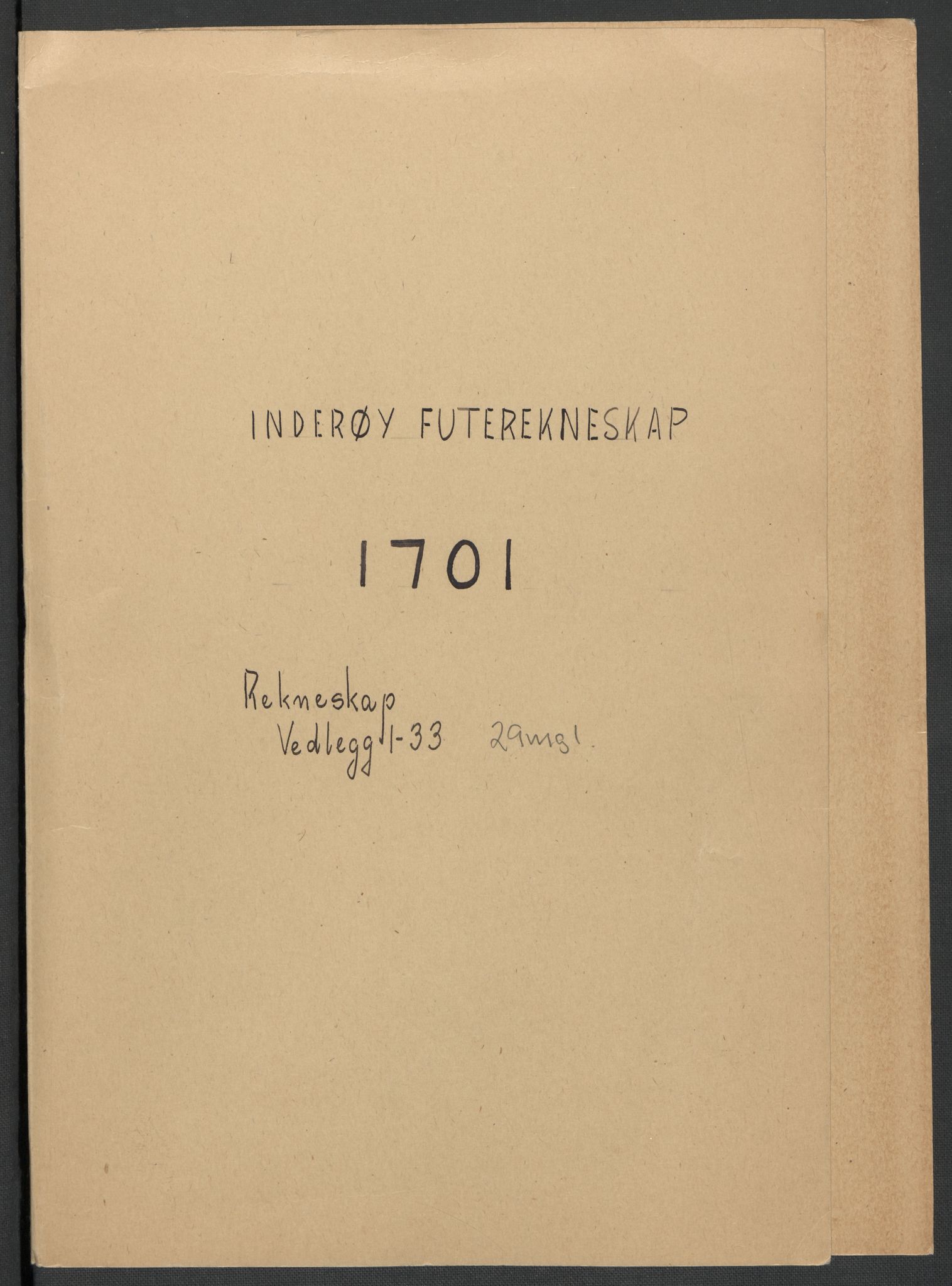 Rentekammeret inntil 1814, Reviderte regnskaper, Fogderegnskap, RA/EA-4092/R63/L4312: Fogderegnskap Inderøy, 1701-1702, p. 2