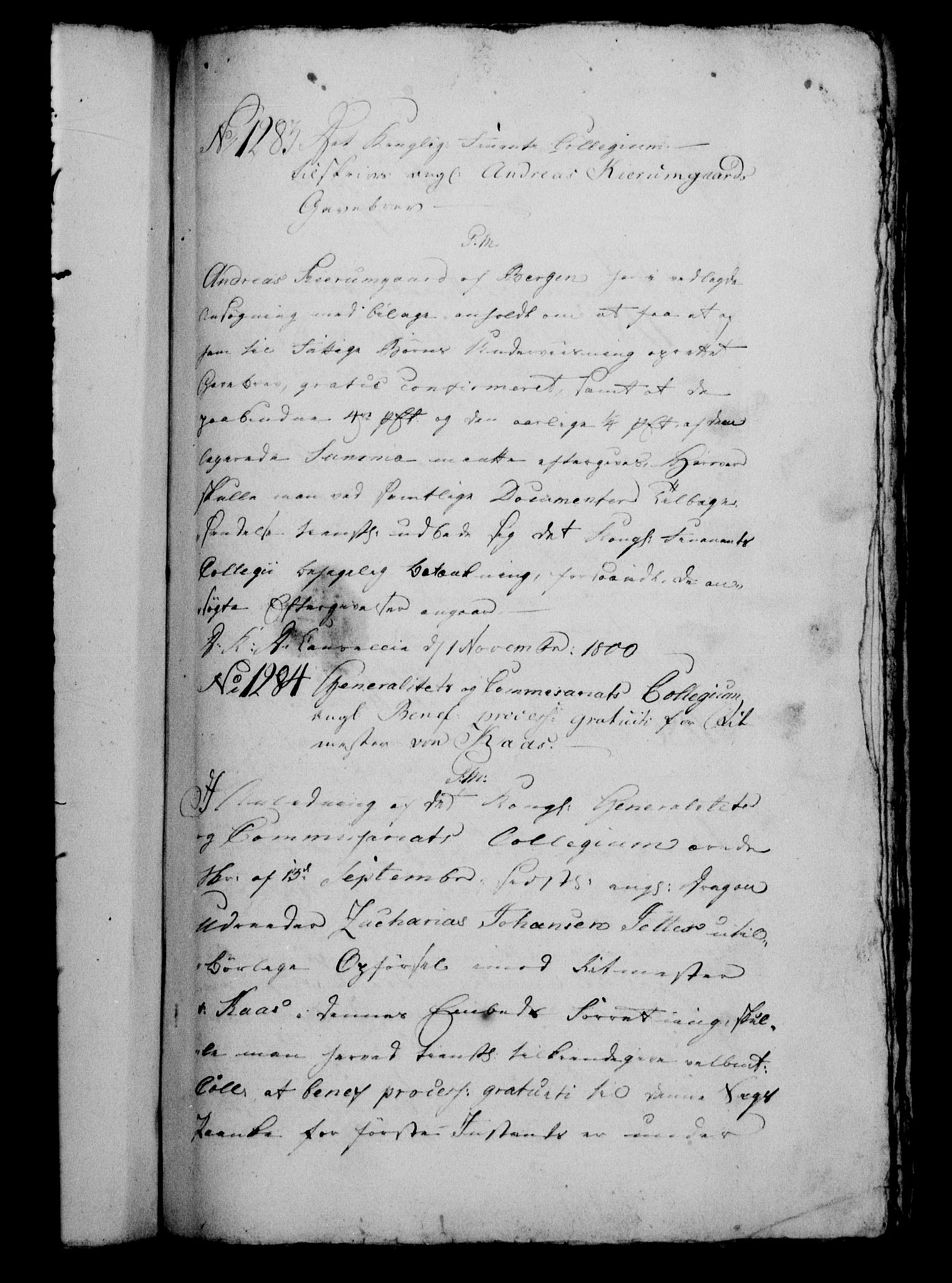 Danske Kanselli 1800-1814, AV/RA-EA-3024/H/Hg/Hga/Hgaa/L0002: Brevbok, 1800