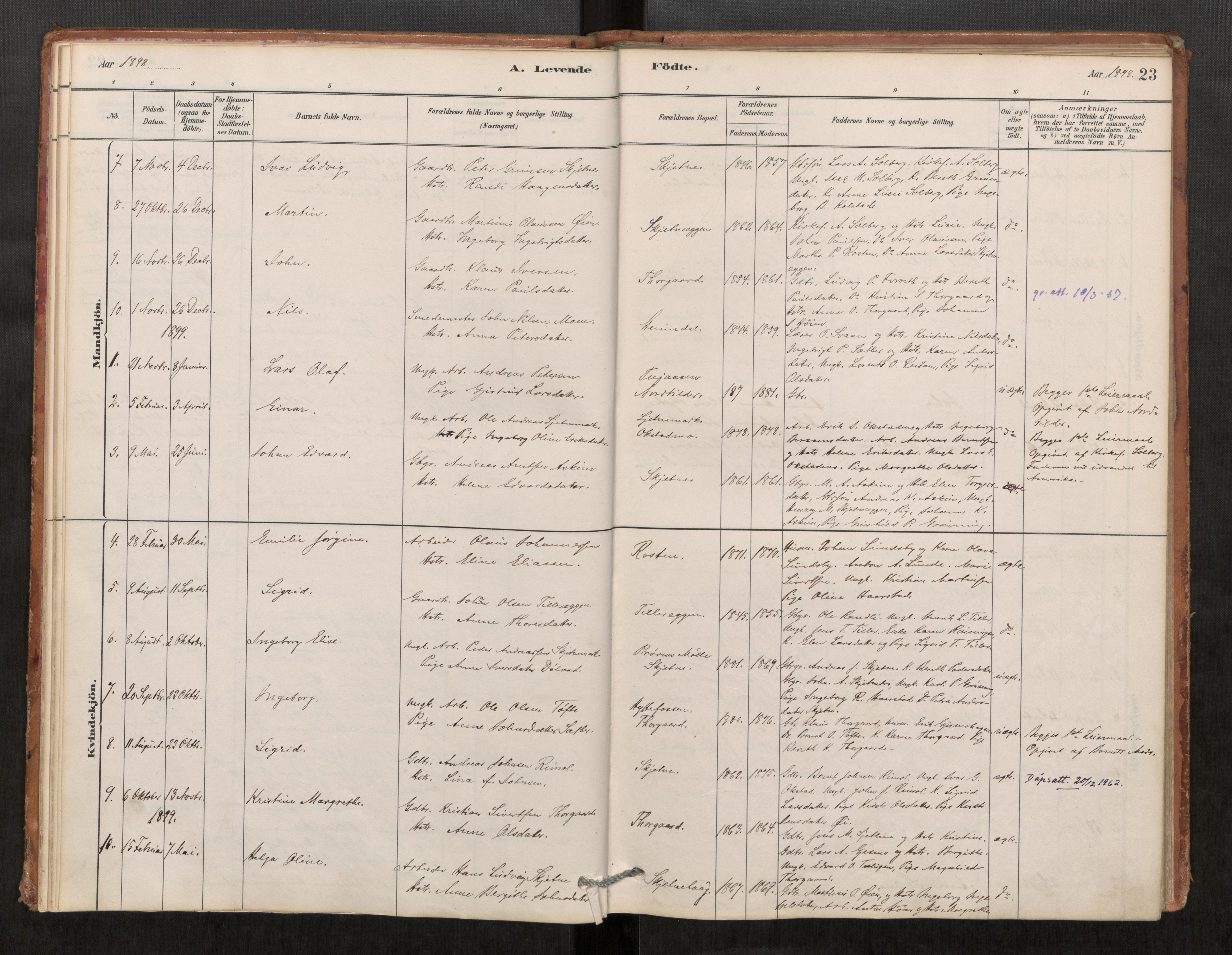 Klæbu sokneprestkontor, SAT/A-1112: Parish register (official) no. 1, 1880-1900, p. 23