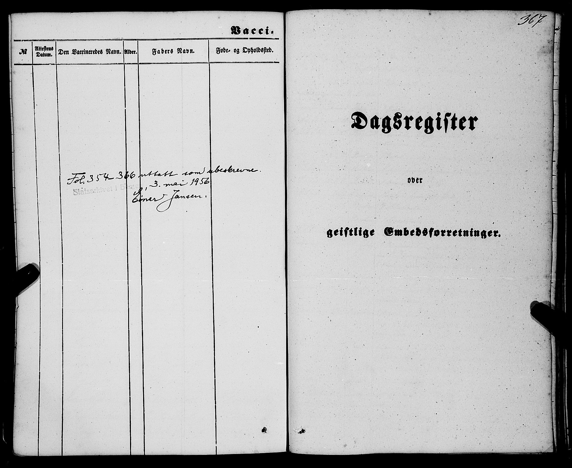 Davik sokneprestembete, SAB/A-79701/H/Haa/Haaa/L0005: Parish register (official) no. A 5, 1850-1866, p. 367