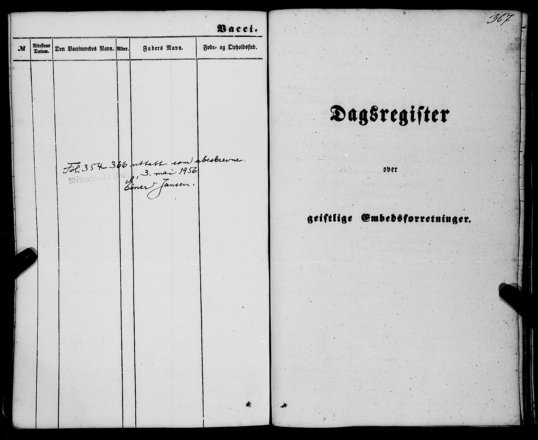 Davik sokneprestembete, AV/SAB-A-79701/H/Haa/Haaa/L0005: Parish register (official) no. A 5, 1850-1866, p. 367