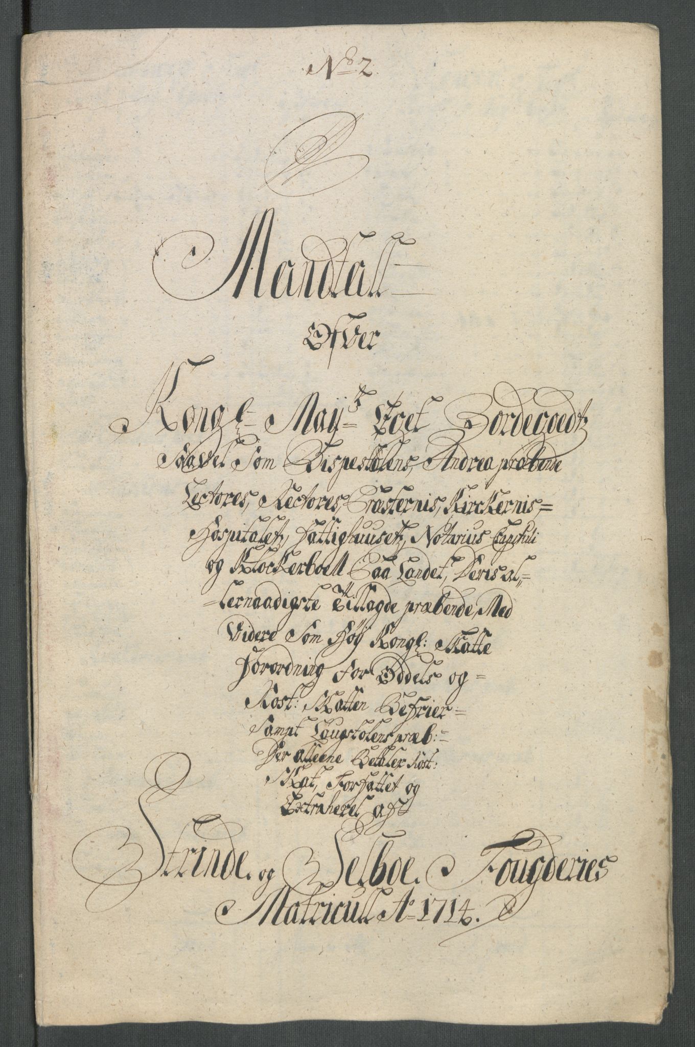 Rentekammeret inntil 1814, Reviderte regnskaper, Fogderegnskap, RA/EA-4092/R61/L4114: Fogderegnskap Strinda og Selbu, 1714, p. 63
