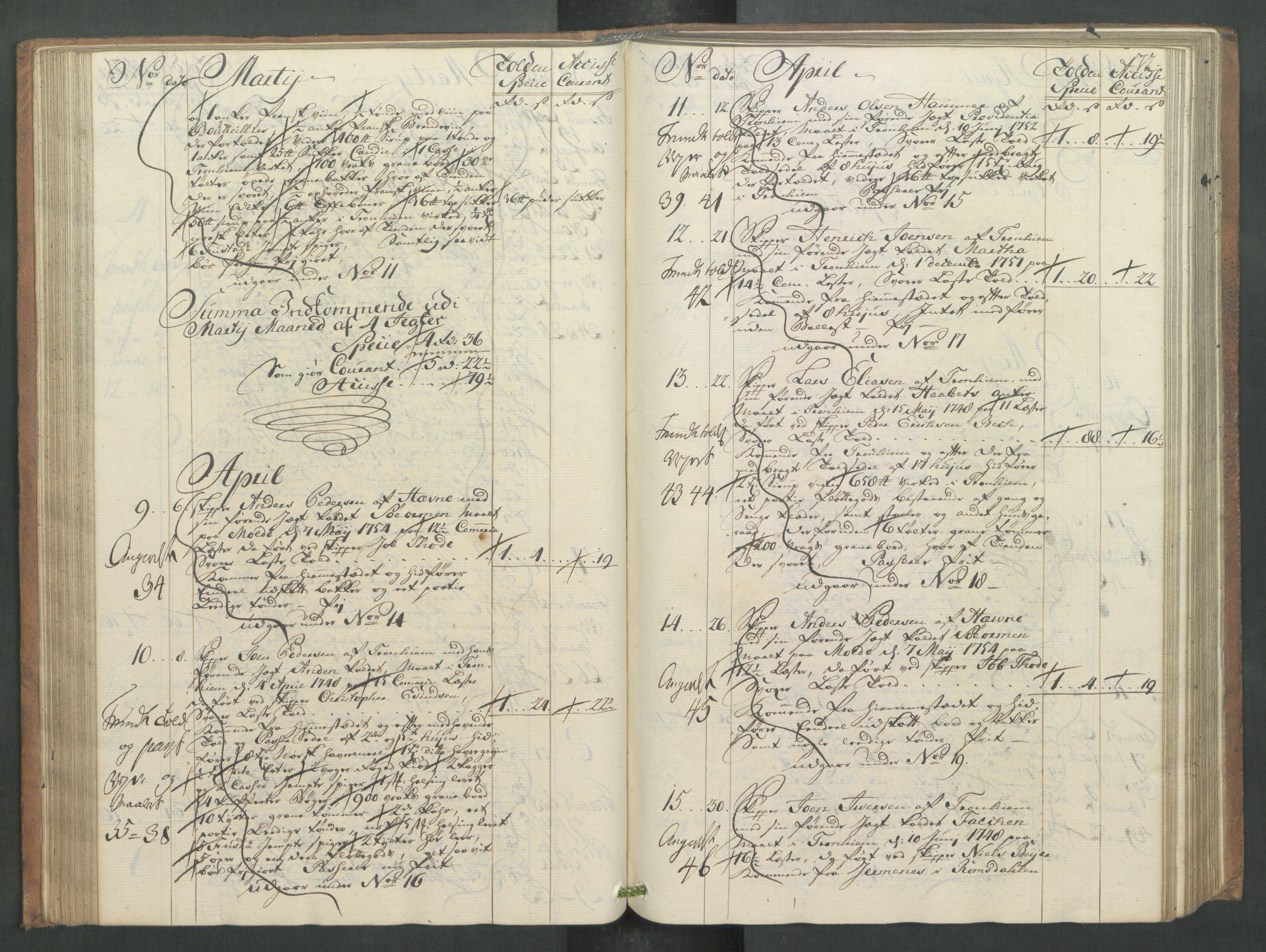 Generaltollkammeret, tollregnskaper, AV/RA-EA-5490/R32/L0013/0001: Tollregnskaper Kristiansund / Hovedtollbok, 1756, p. 71b-72a
