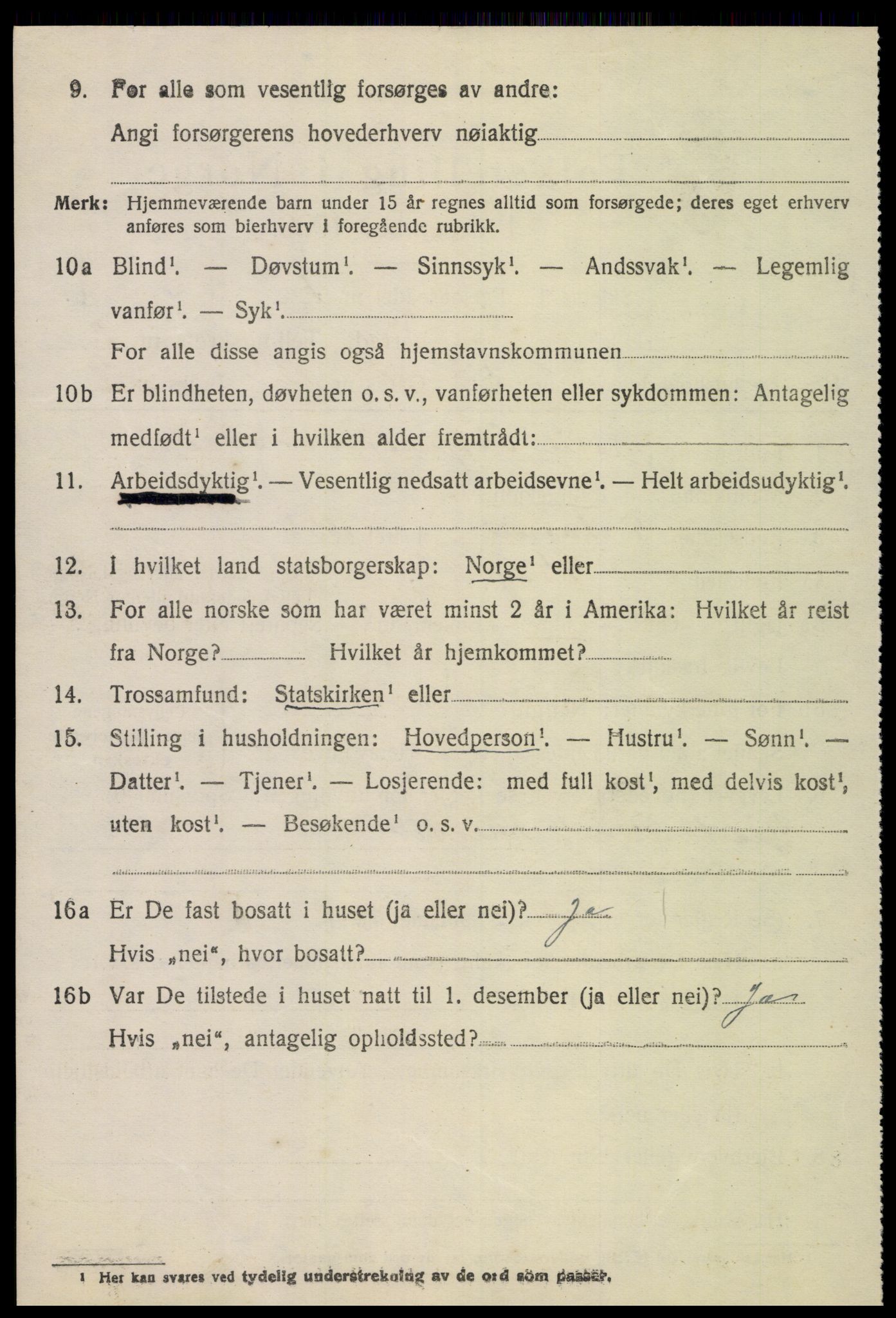 SAT, 1920 census for Veøy, 1920, p. 1440