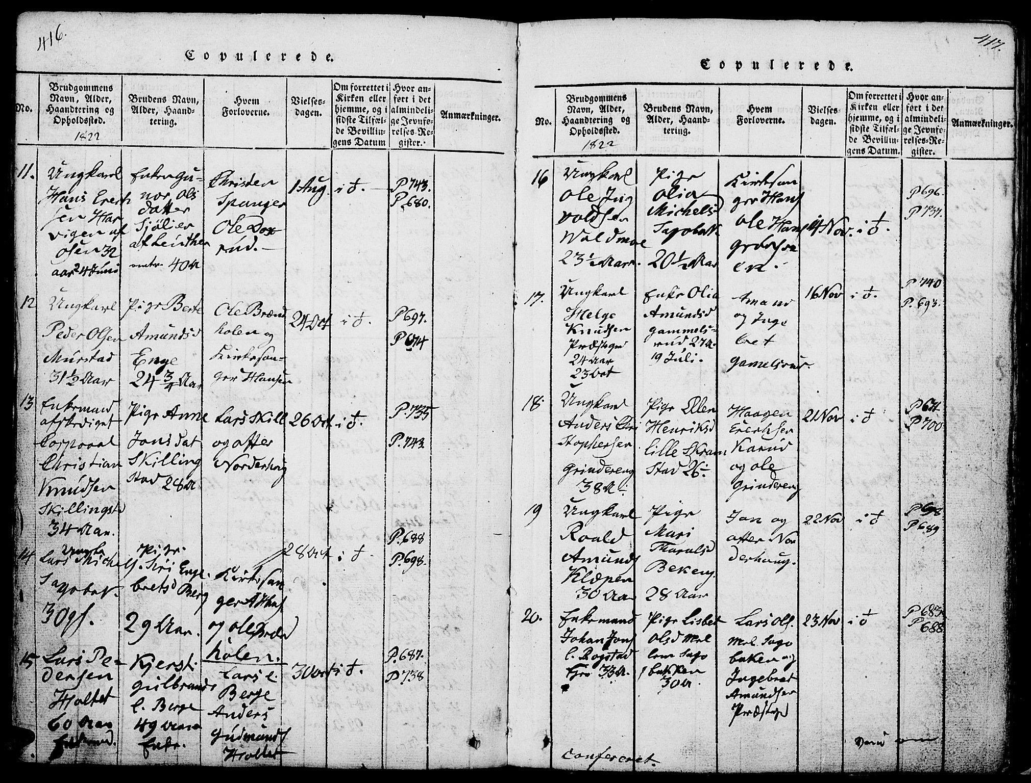 Løten prestekontor, SAH/PREST-022/L/La/L0001: Parish register (copy) no. 1, 1812-1832, p. 416-417
