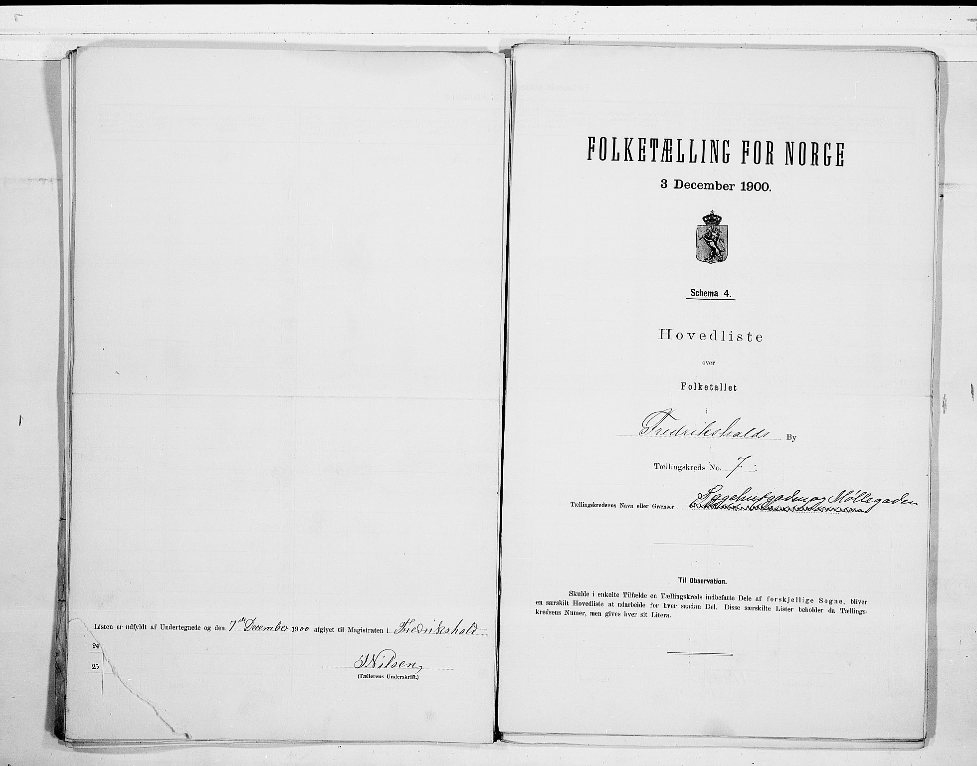 SAO, 1900 census for Fredrikshald, 1900, p. 19