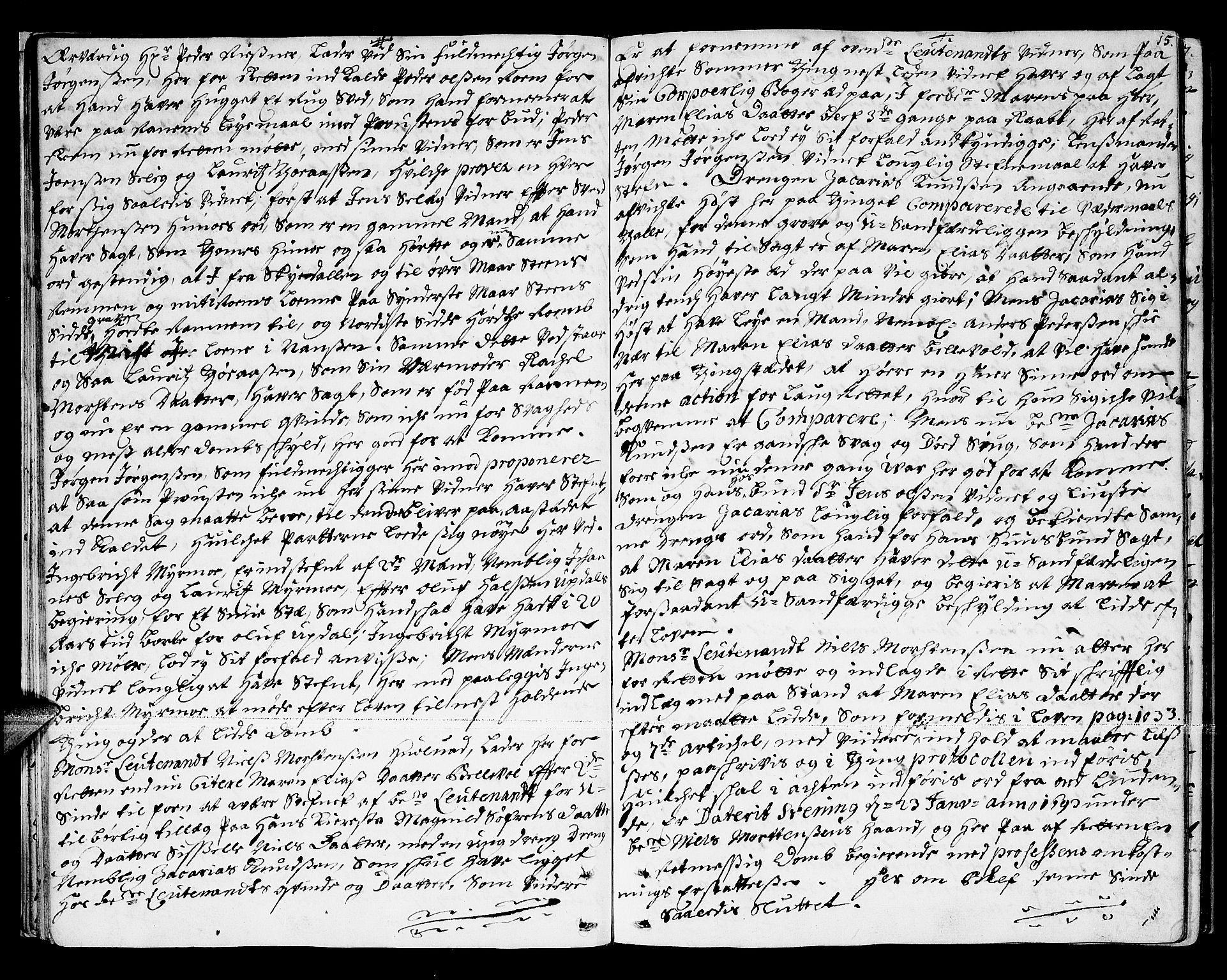 Namdal sorenskriveri, AV/SAT-A-4133/1/1/1A/L0002: Tingbok, 1693-1699, p. 14b-15a